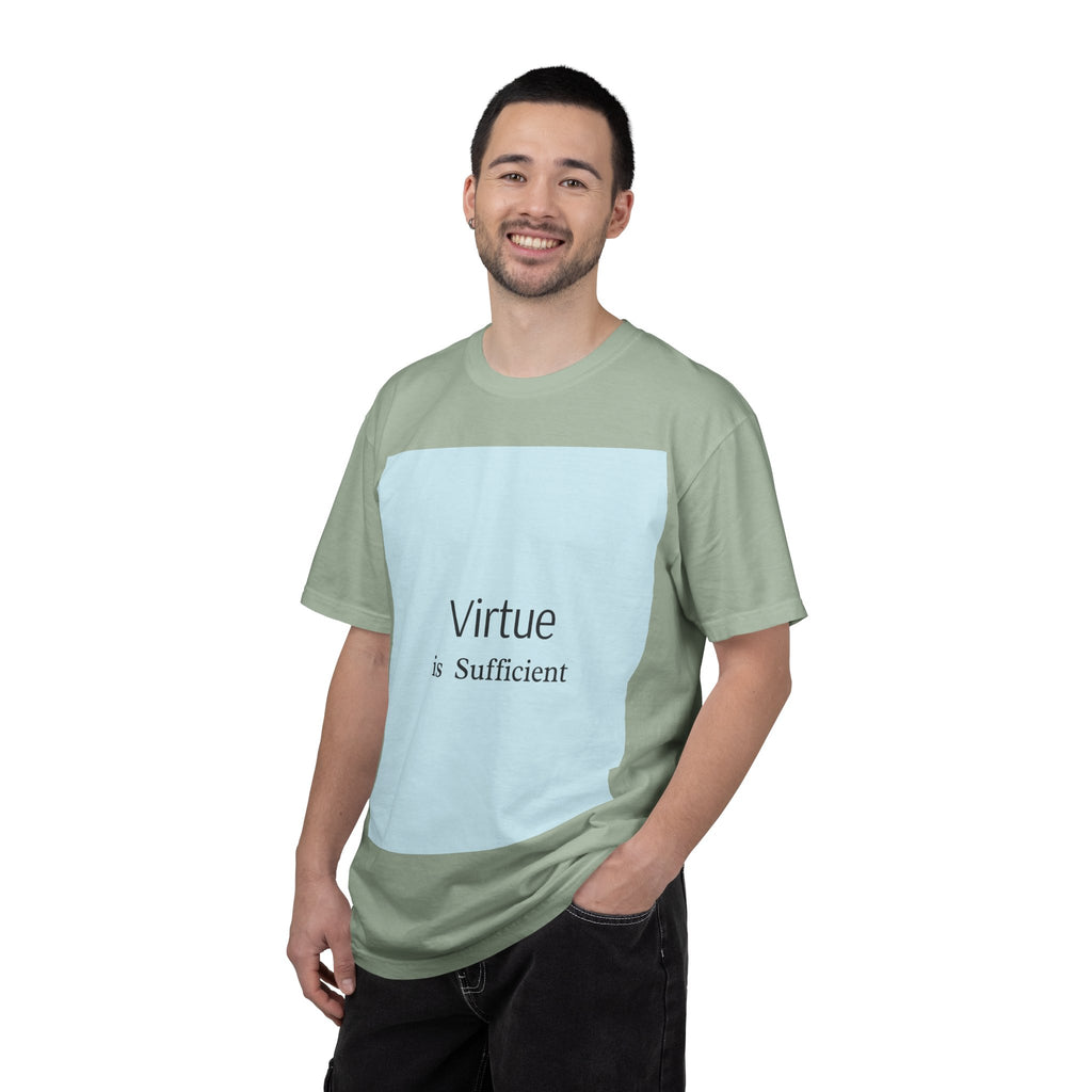 T-Shirt — "Virtue is Sufficient" Minimalist Inspirational Tee