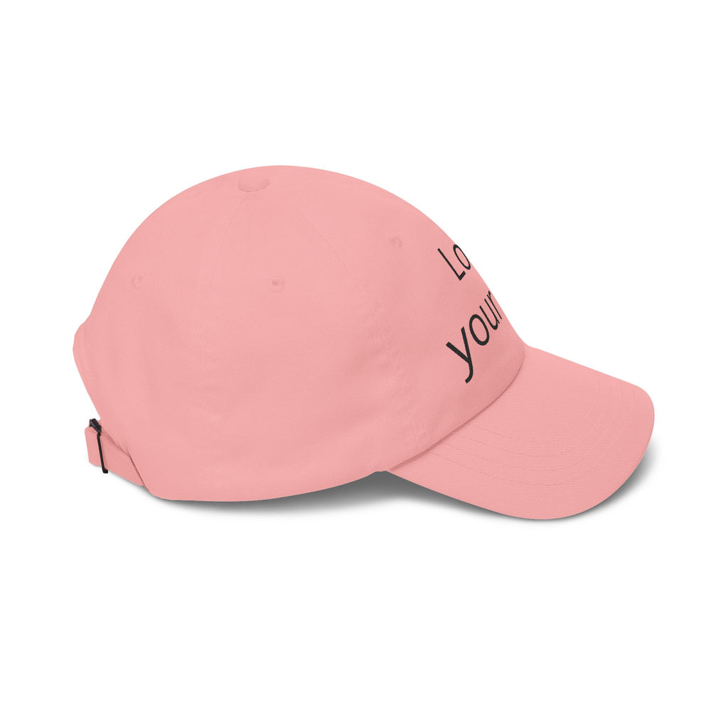 Love Your Fate Dad Cap – Minimal Embroidered White Baseball Hat