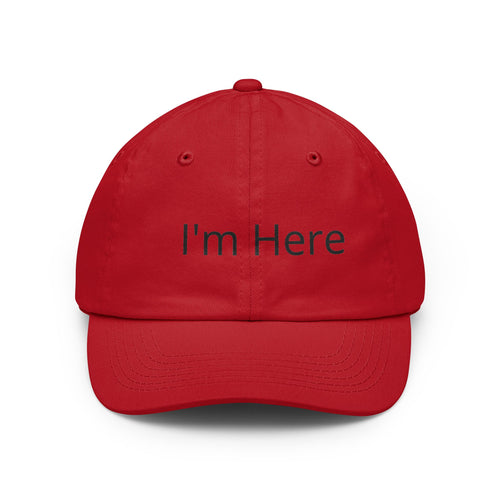 I'm Here Dad Hat — Minimalist Embroidered Baseball Cap