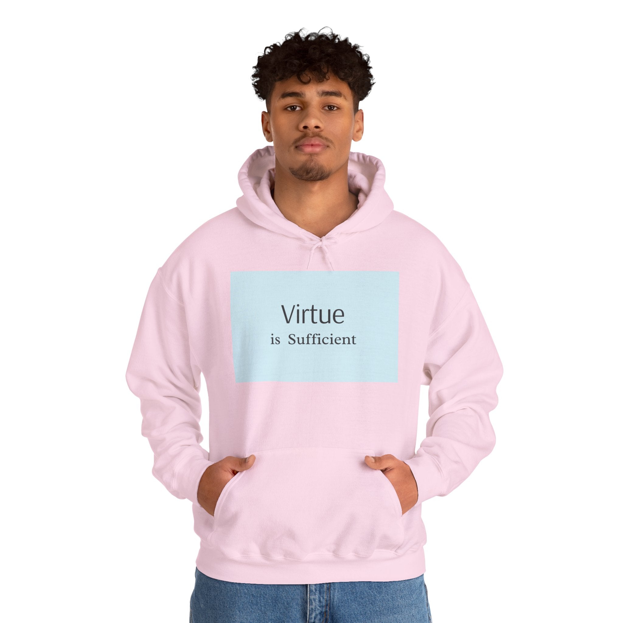 Virtue Is Sufficient Hoodie — Minimalist Inspirational Pullover