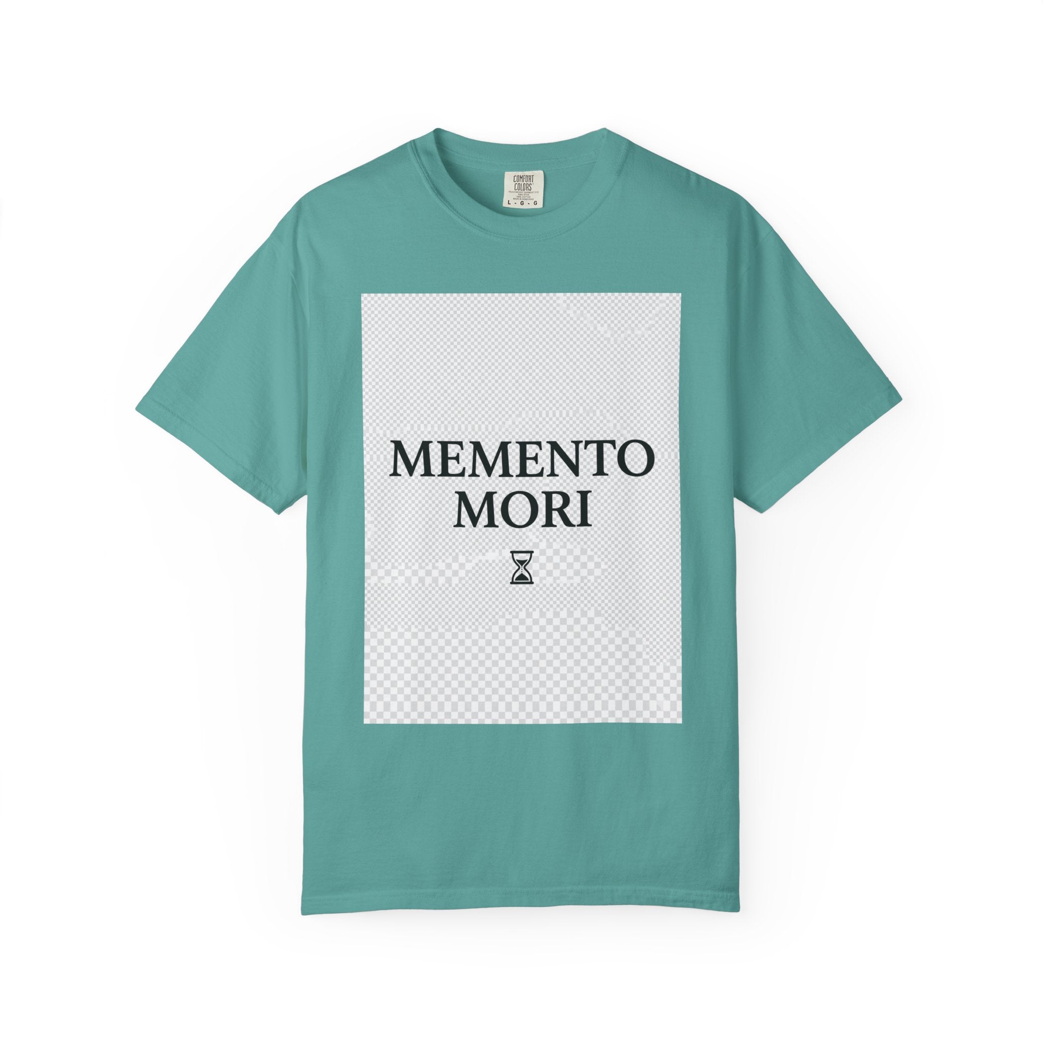 Memento Mori T-Shirt — Minimalist Hourglass Graphic Tee