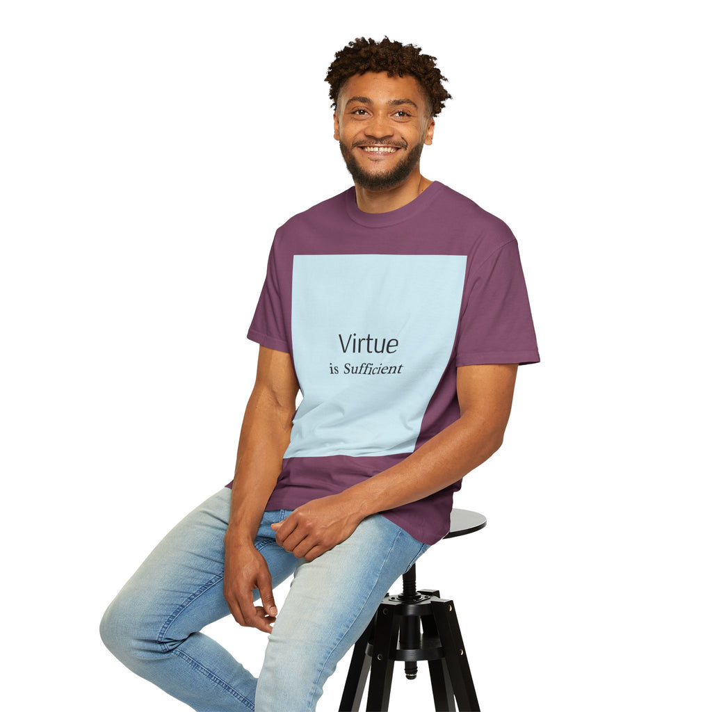 T-Shirt — "Virtue is Sufficient" Minimalist Inspirational Tee