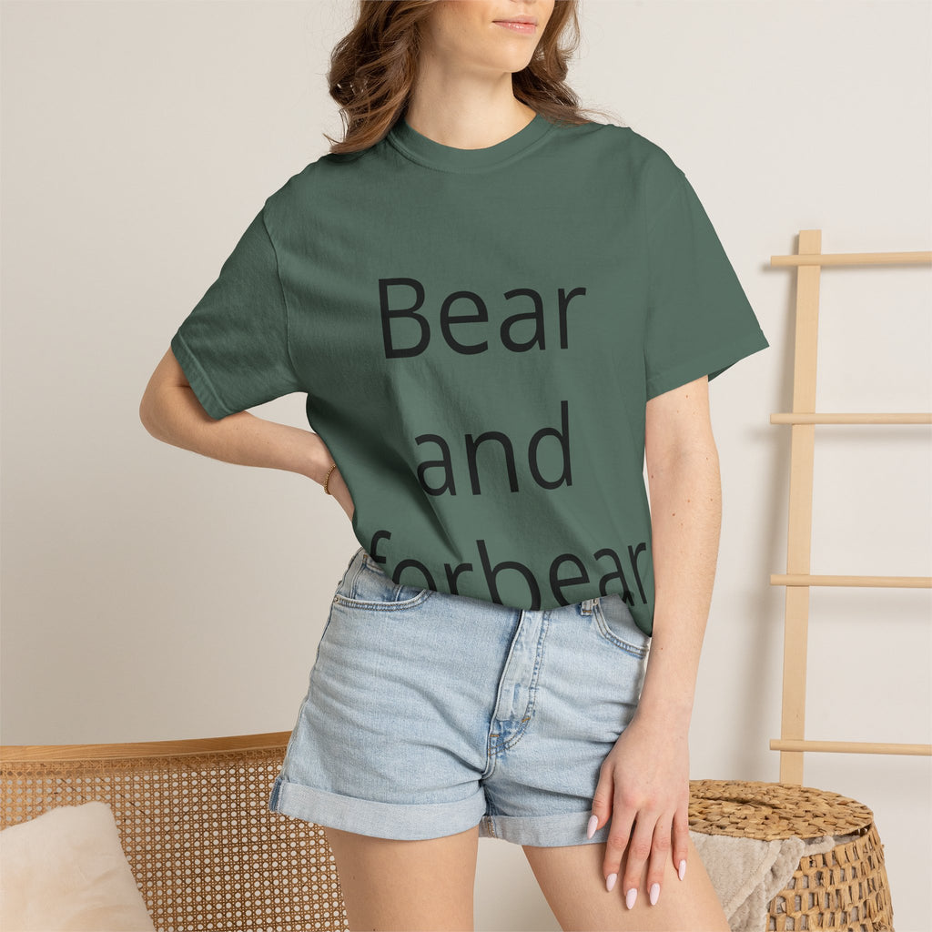Bear and Forbear T-Shirt — Funny Wordplay Tee