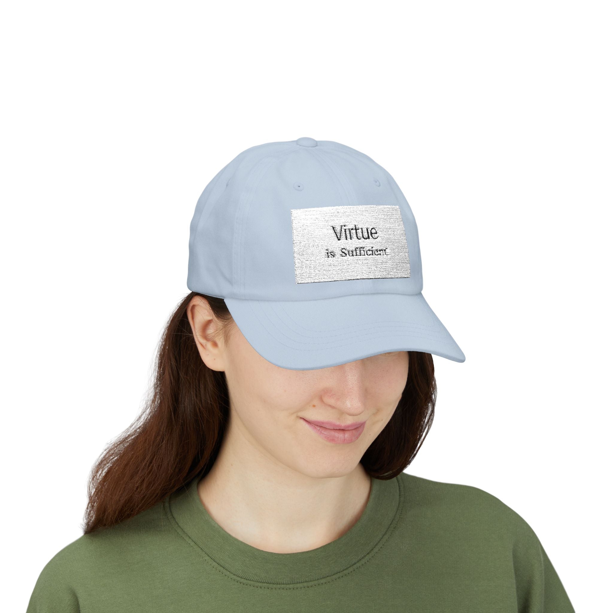 Dad Cap — "Virtue is Sufficient" Embroidered Classic Hat