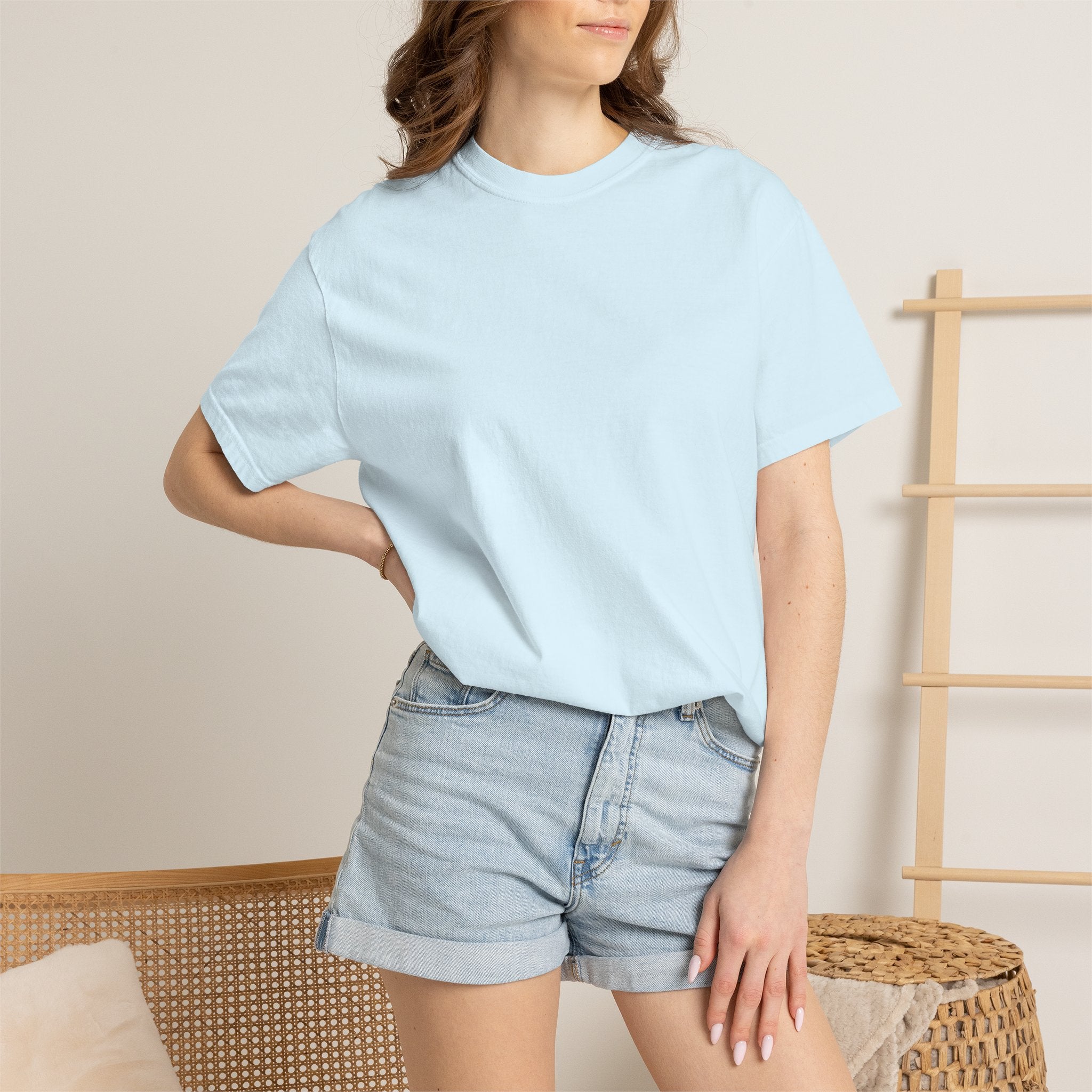 Classic Blank Garment-Dyed T-Shirt — Minimal Crew Tee