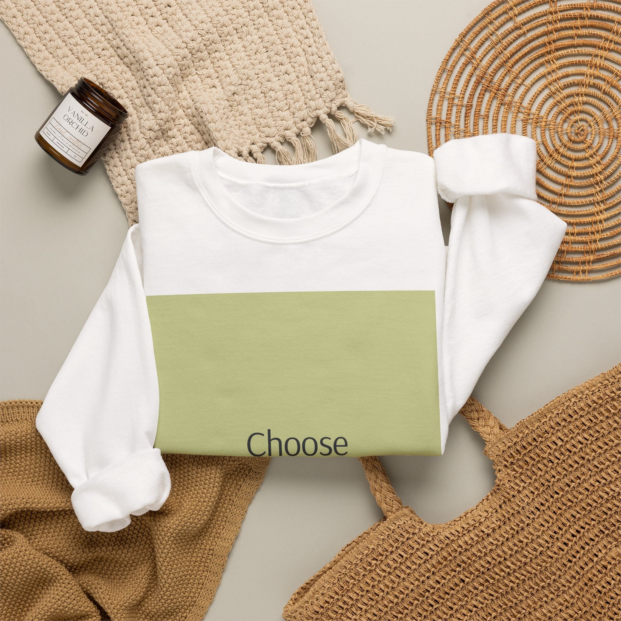 Crewneck Sweatshirt — 'Choose Your Response' Minimalist Motivational Pullover