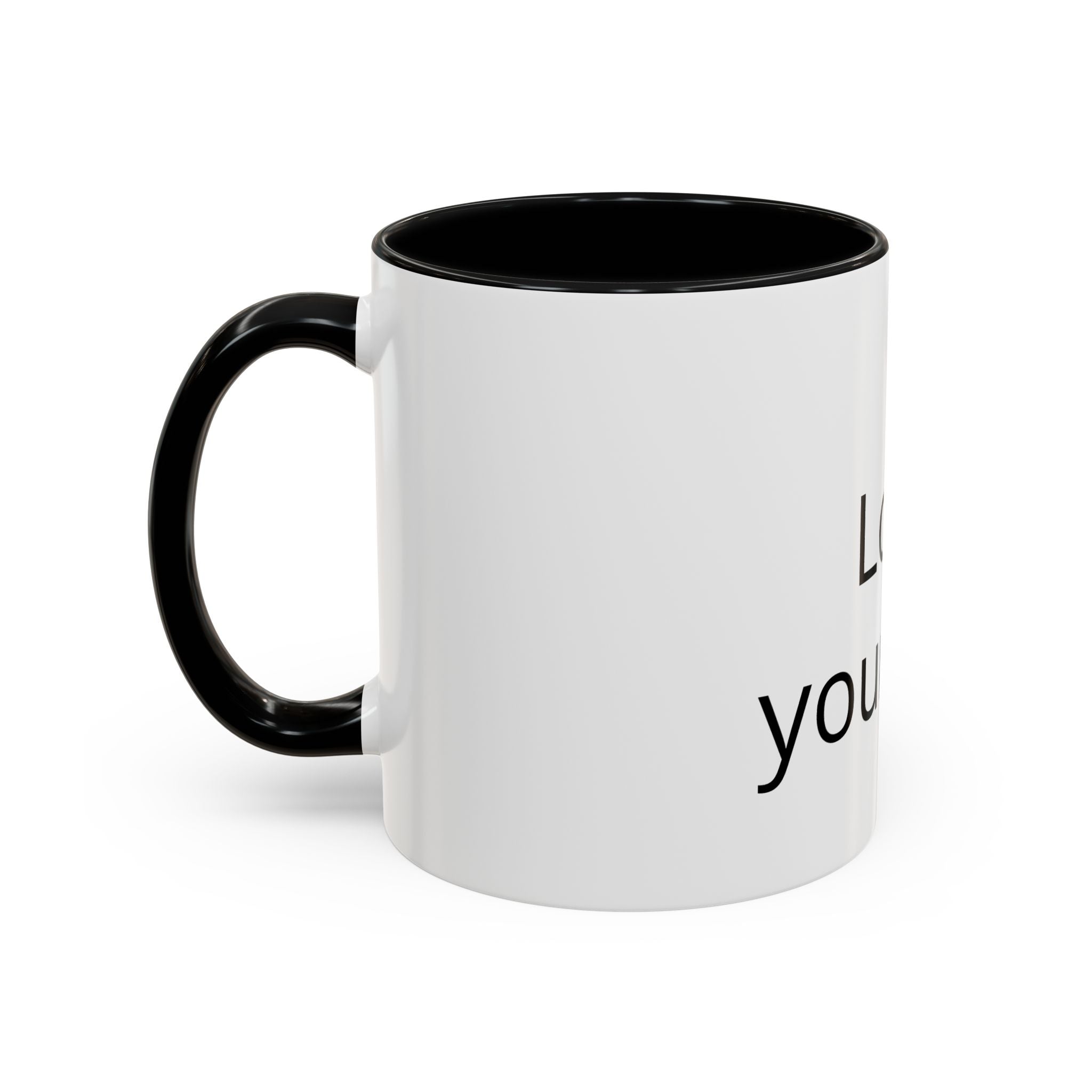 Accent Coffee Mug — "Love Your Fate" Inspirational Ceramic Mug (11/15 oz)