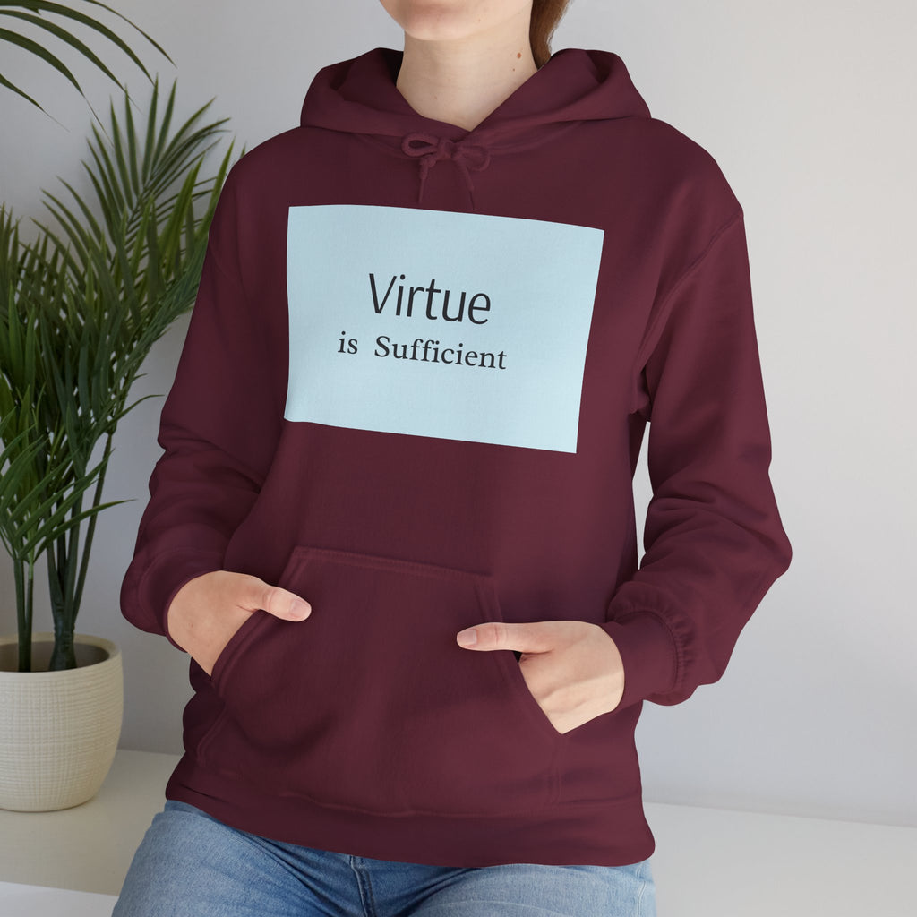 Virtue Is Sufficient Hoodie — Minimalist Inspirational Pullover