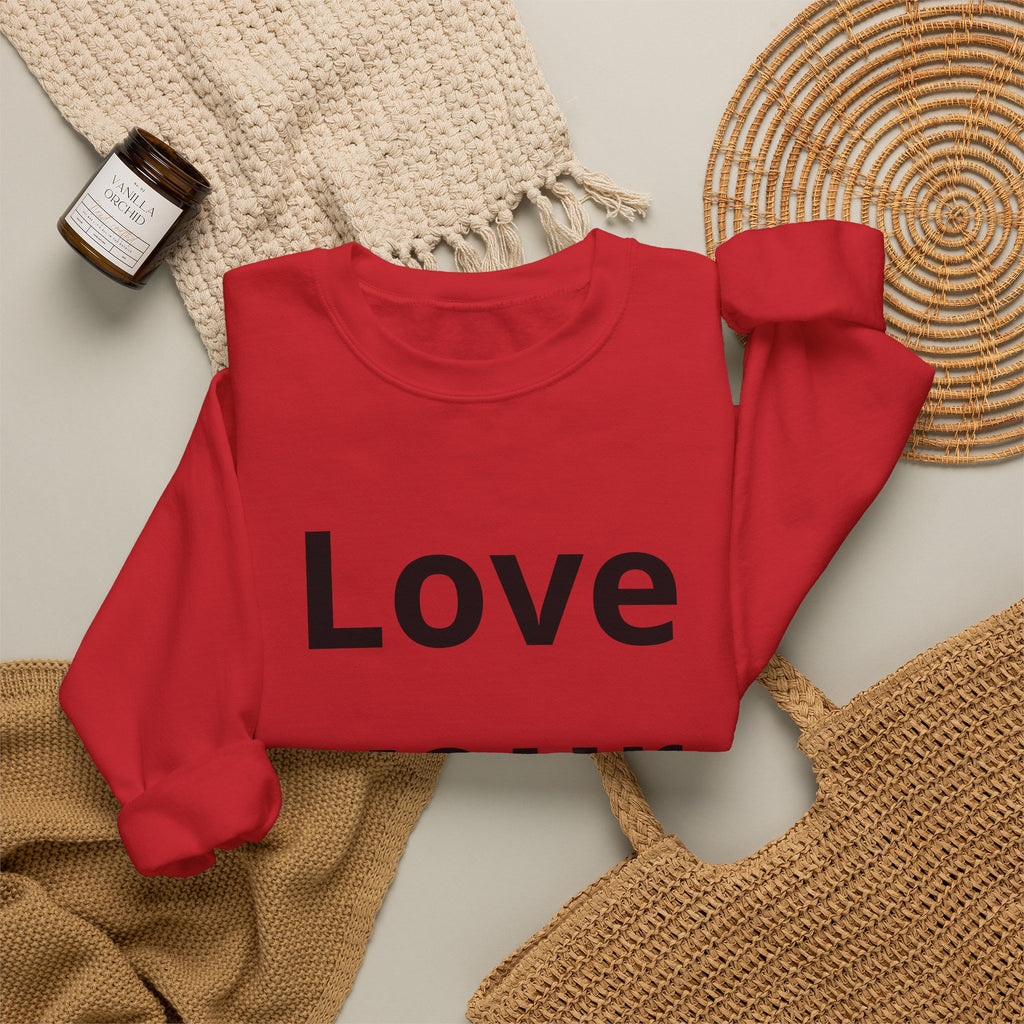 Crewneck Sweatshirt “Love Your Fate” – Minimal Inspirational Pullover
