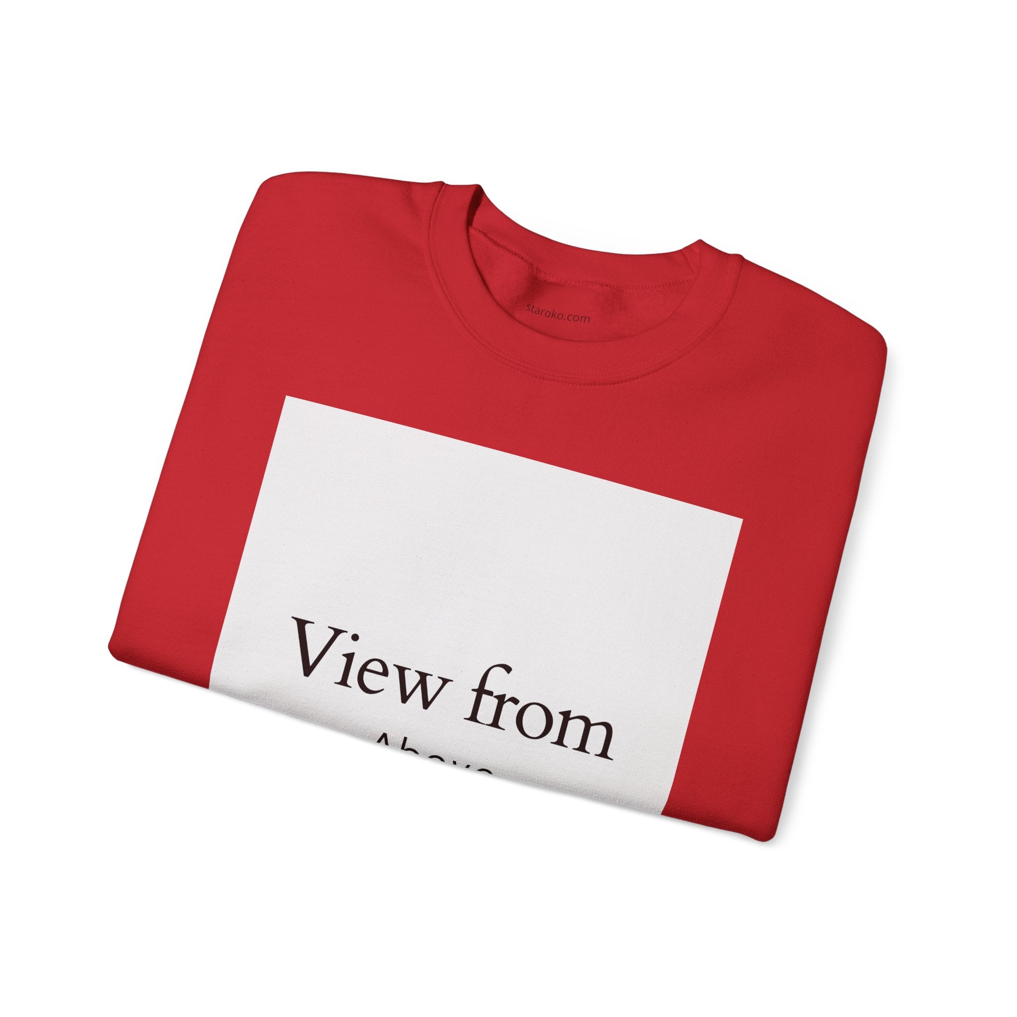 View From Above Crewneck Sweatshirt – Minimal Aesthetic Graphic Pullover