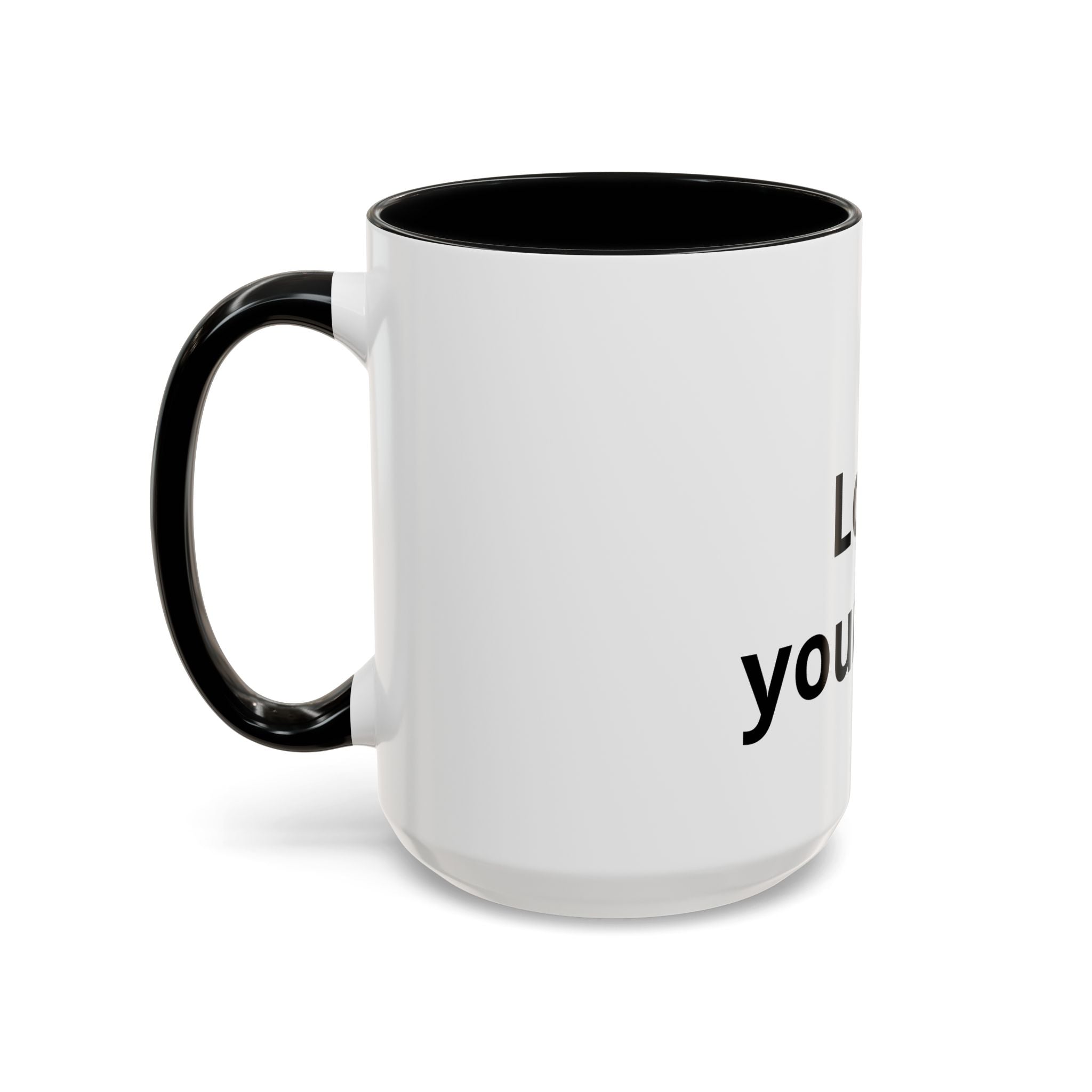 Accent Coffee Mug — "Love Your Fate" Inspirational Ceramic Mug (11/15 oz)