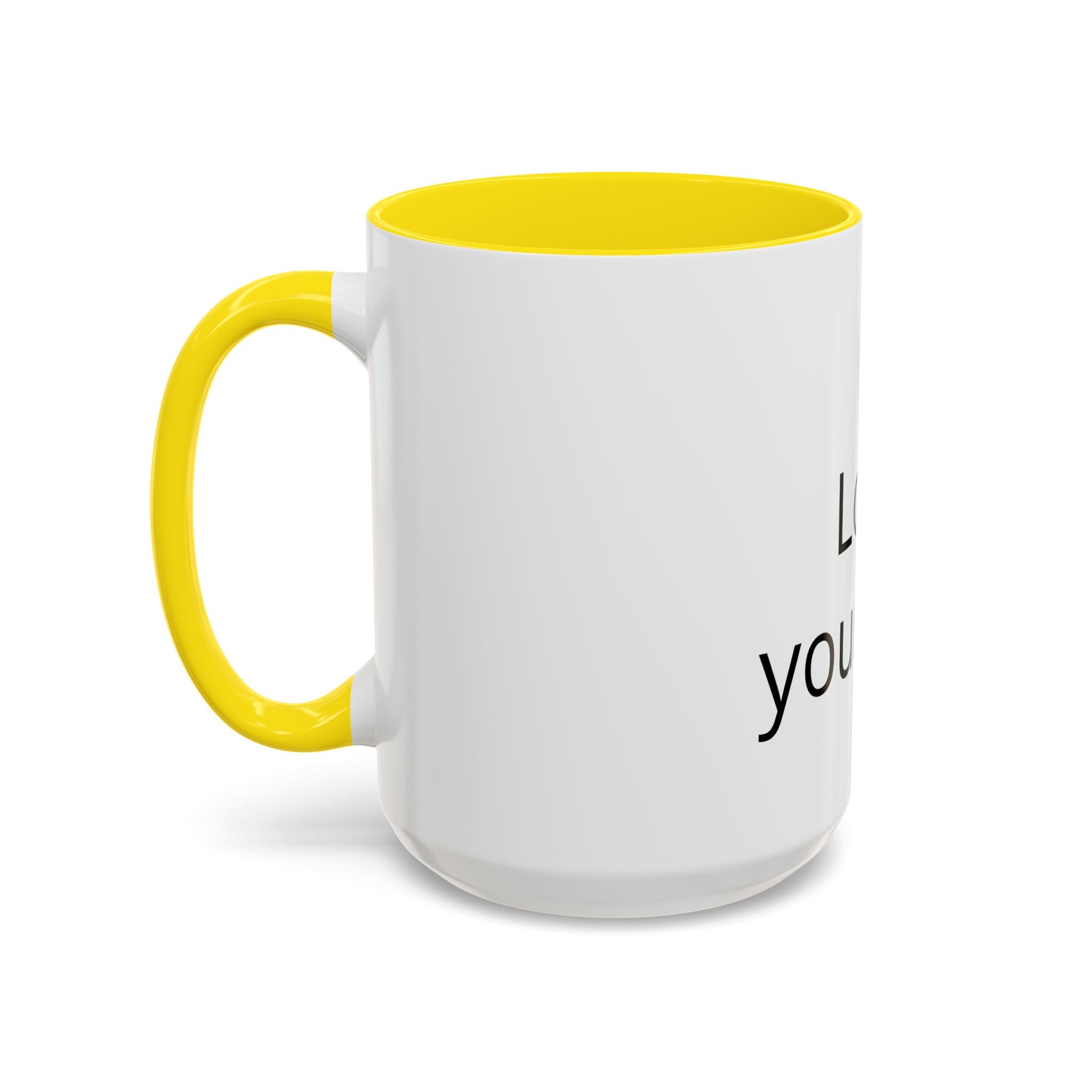 Accent Coffee Mug — "Love Your Fate" Inspirational Ceramic Mug (11/15 oz)
