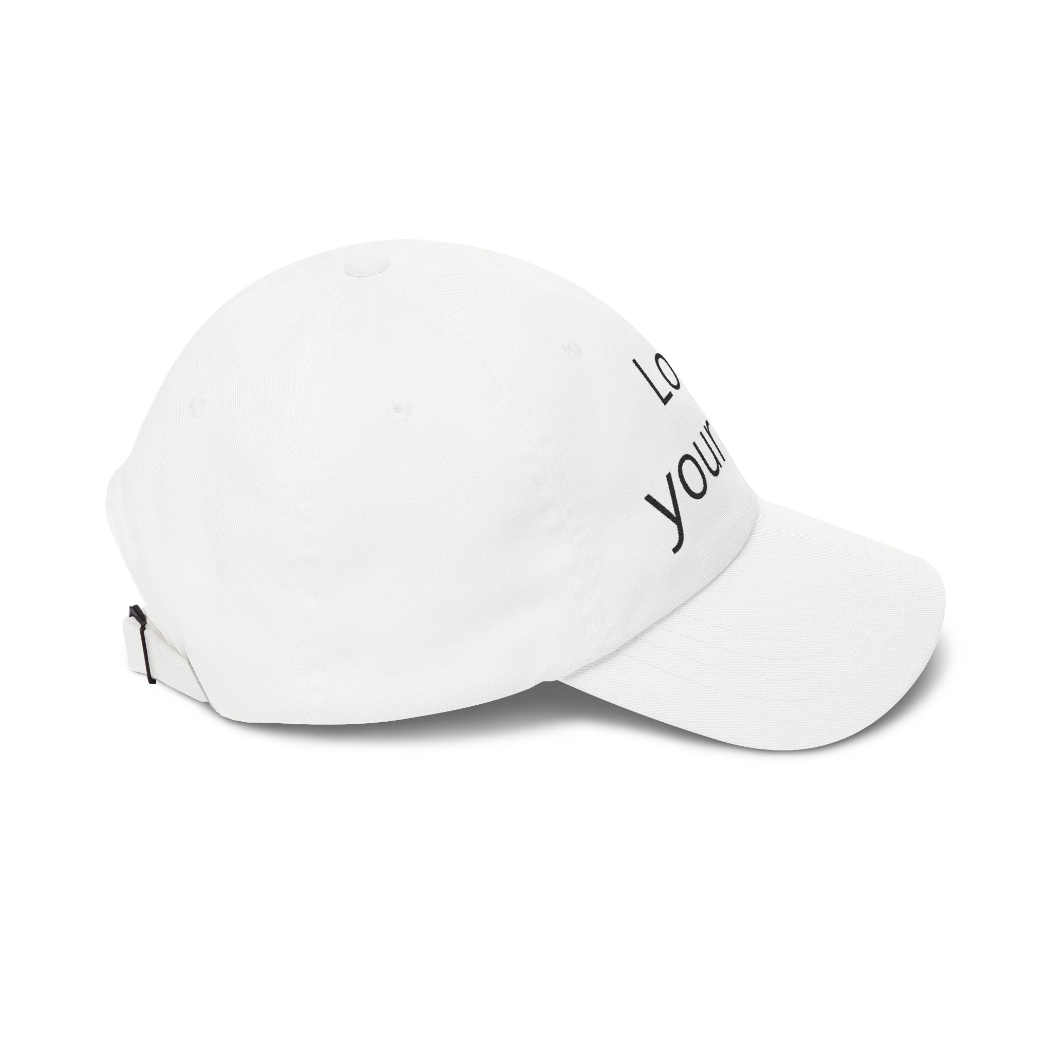 Love Your Fate Dad Cap – Minimal Embroidered White Baseball Hat