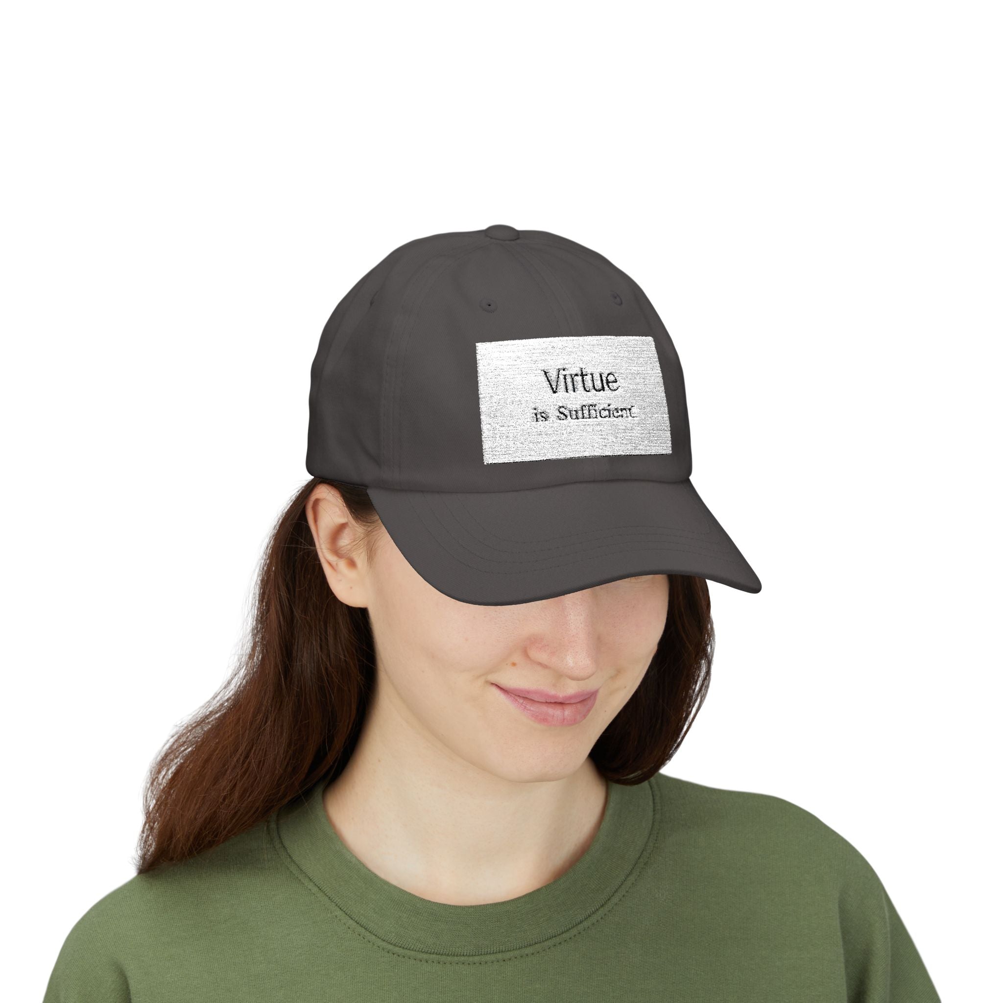 Dad Cap — "Virtue is Sufficient" Embroidered Classic Hat