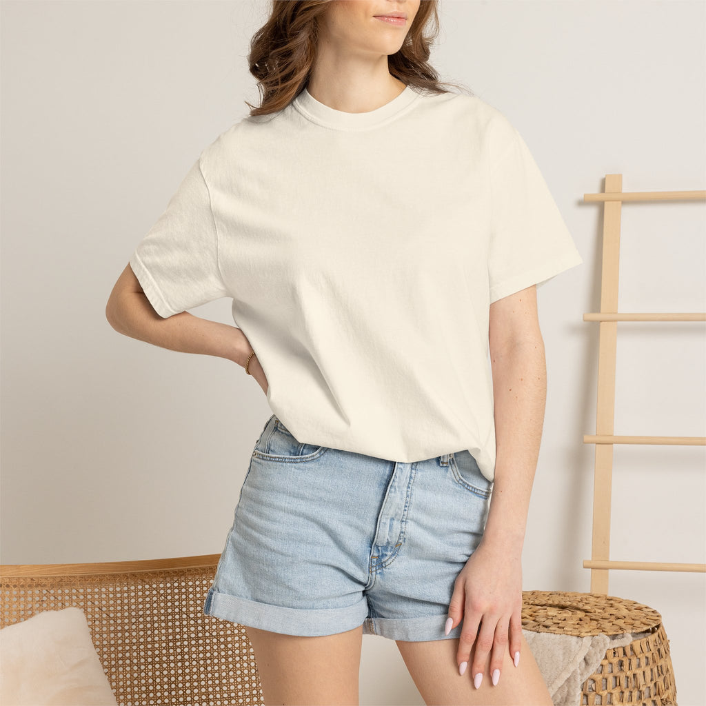 Classic Blank Garment-Dyed T-Shirt — Minimal Crew Tee