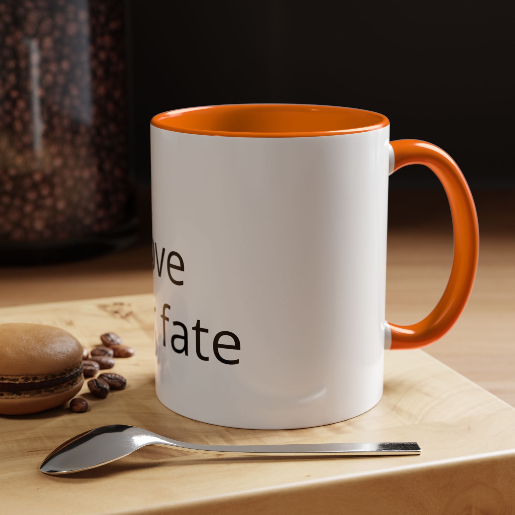 Accent Coffee Mug — "Love Your Fate" Inspirational Ceramic Mug (11/15 oz)