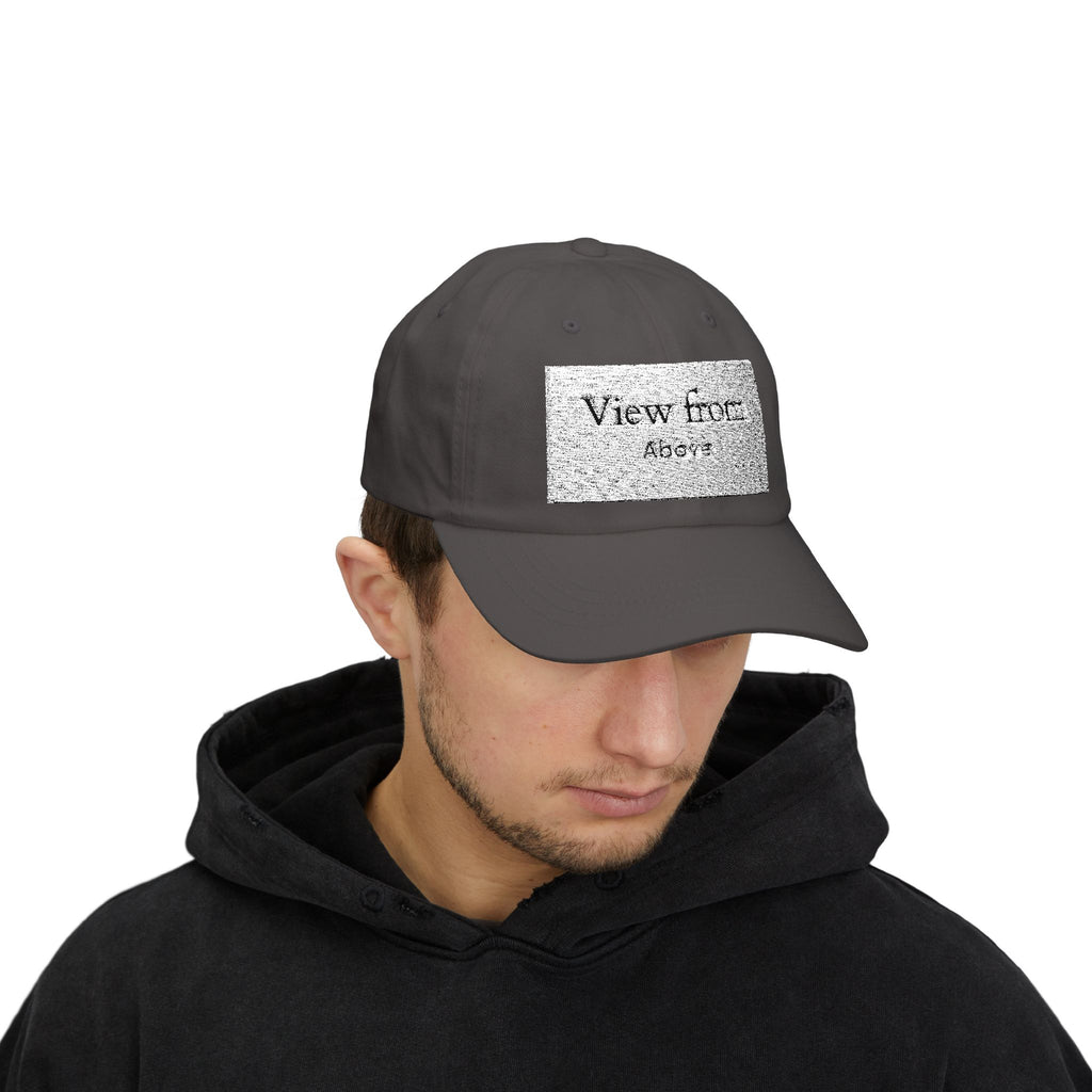 Dad Cap — "View From Above" Minimal Patch Baseball Hat