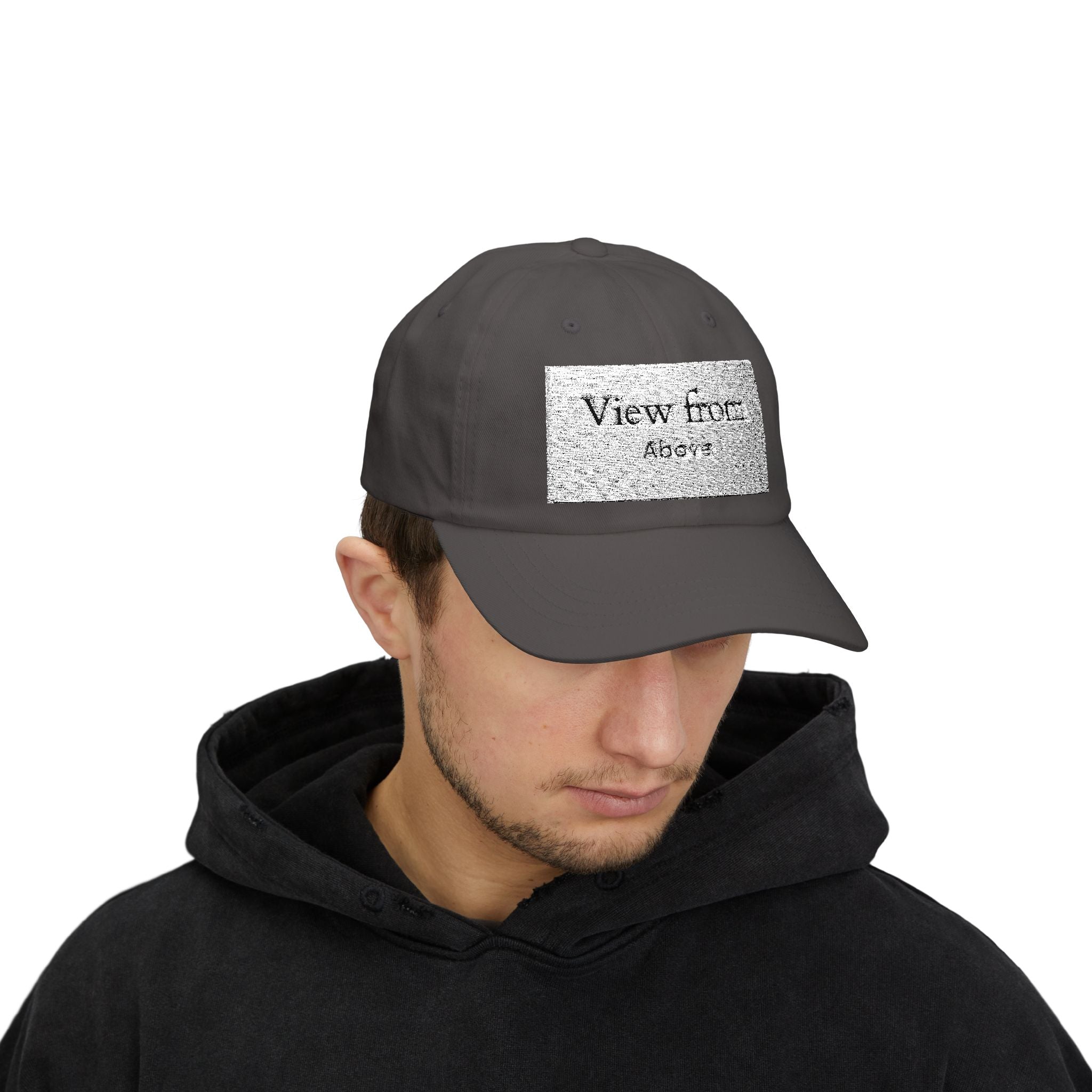 Dad Cap — "View From Above" Minimal Patch Baseball Hat