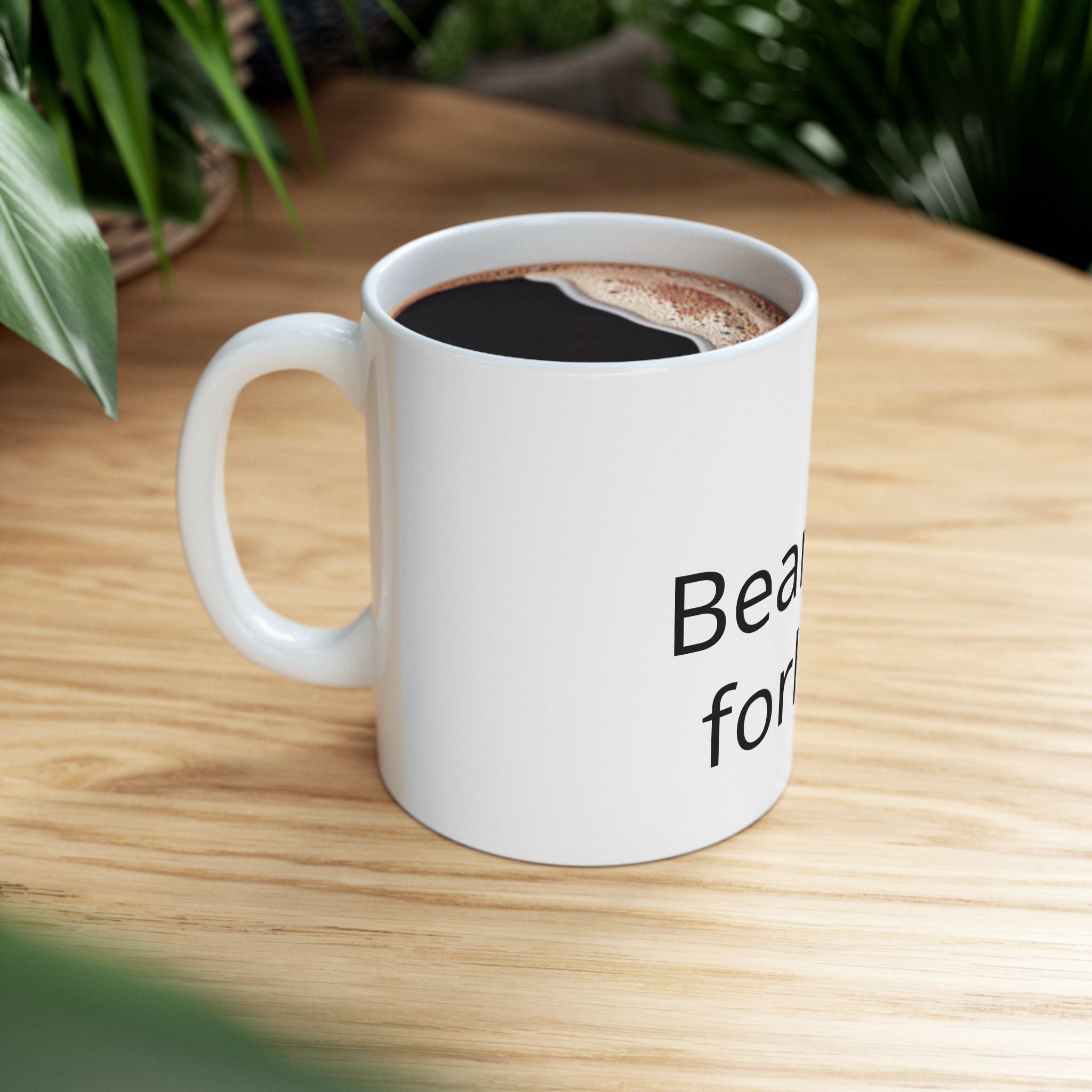 Bear and Forbear Ceramic Mug — Funny Pun Coffee Cup, Gift for Animal Lovers