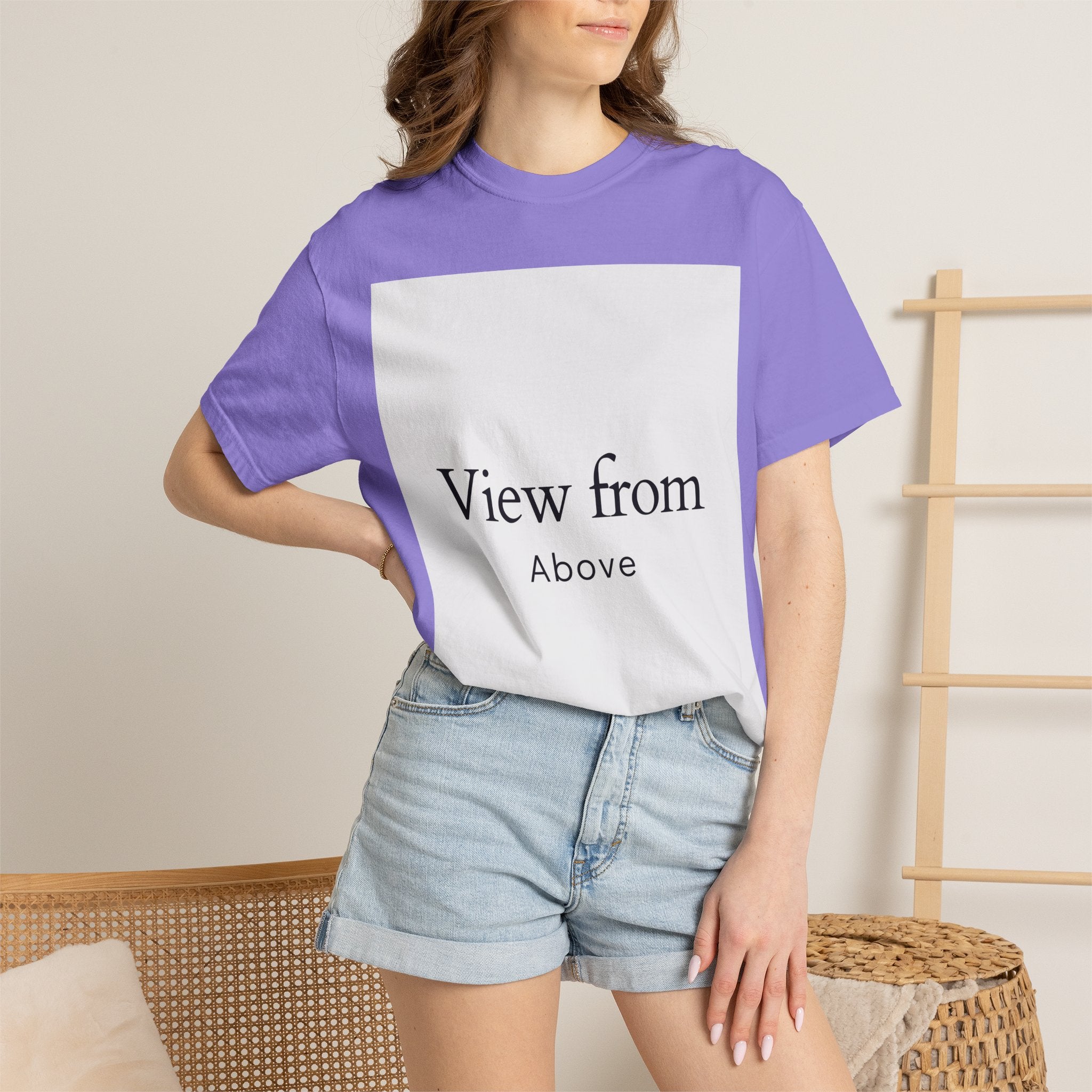 View From Above T-Shirt — Minimal Typography Graphic Tee