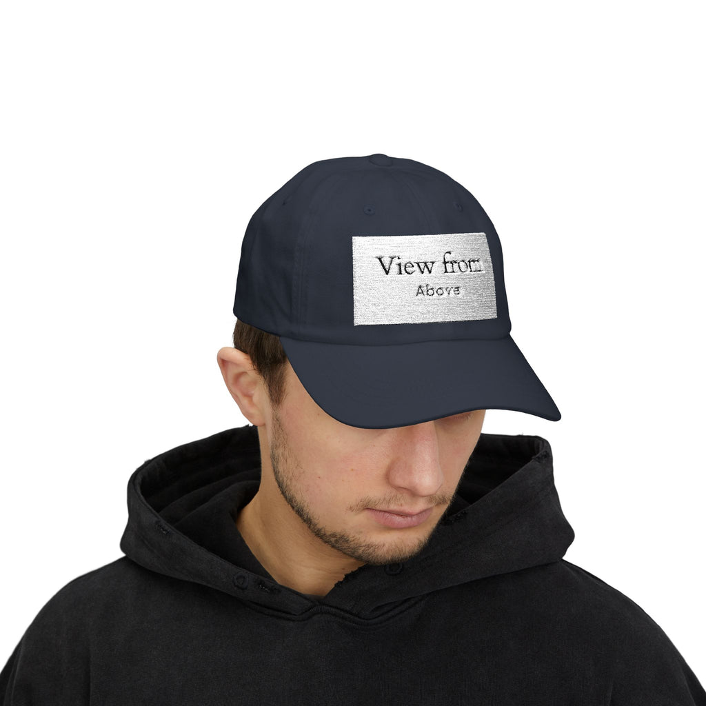 Dad Cap — "View From Above" Minimal Patch Baseball Hat