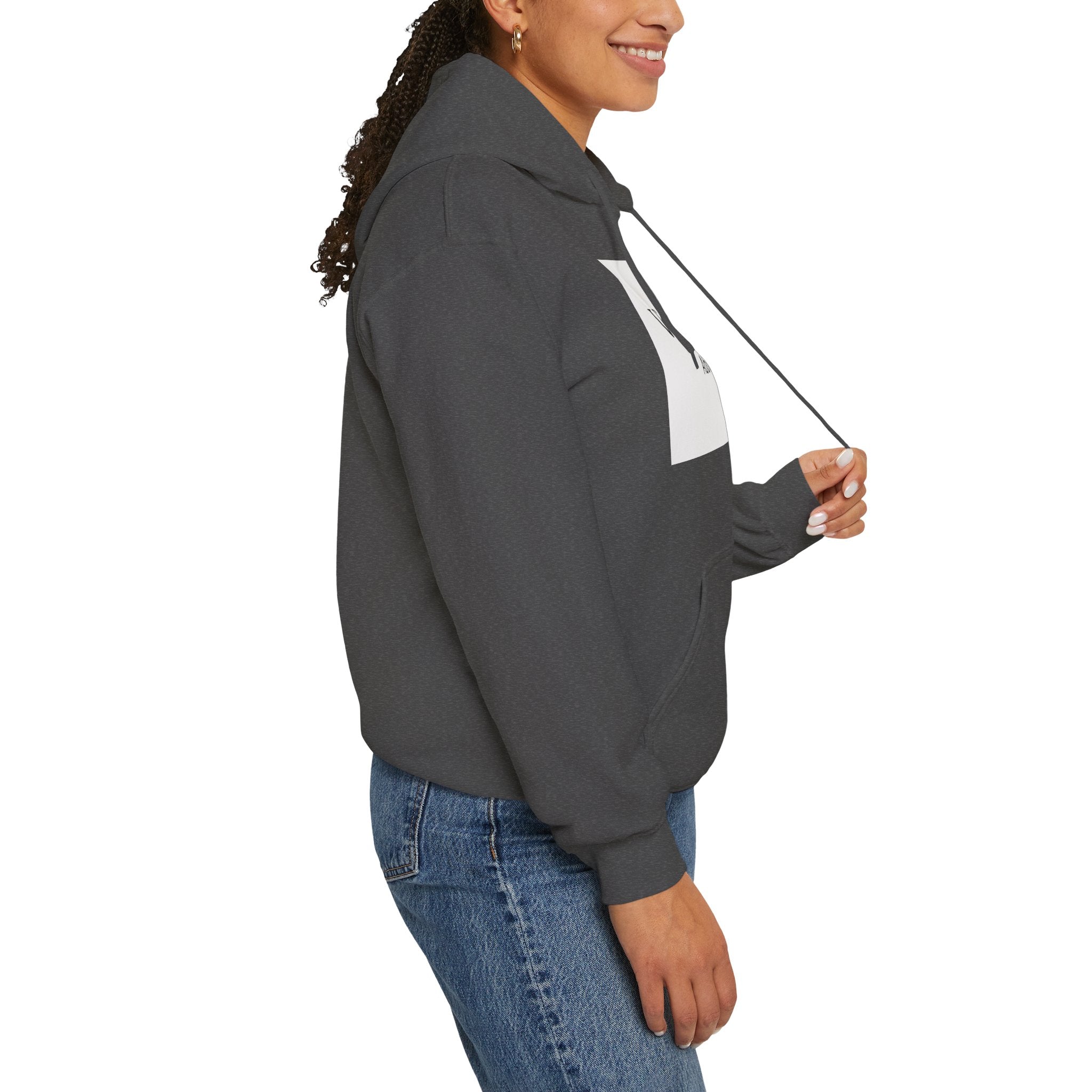 View From Above Hoodie - Minimal Text Graphic Pullover