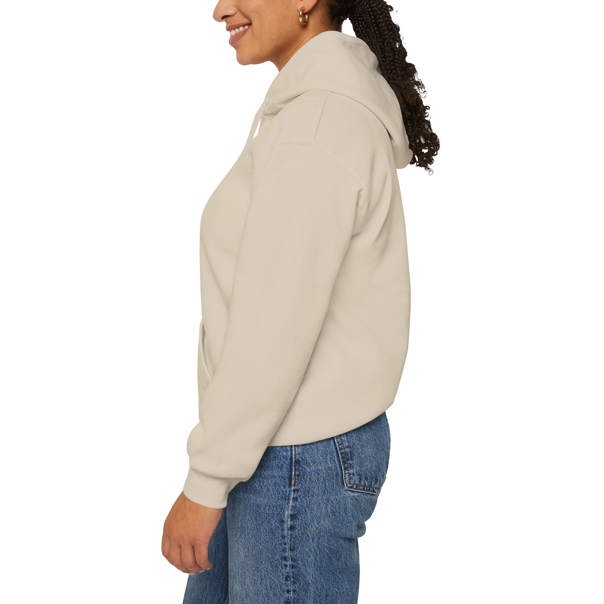 View From Above Hoodie - Minimal Text Graphic Pullover