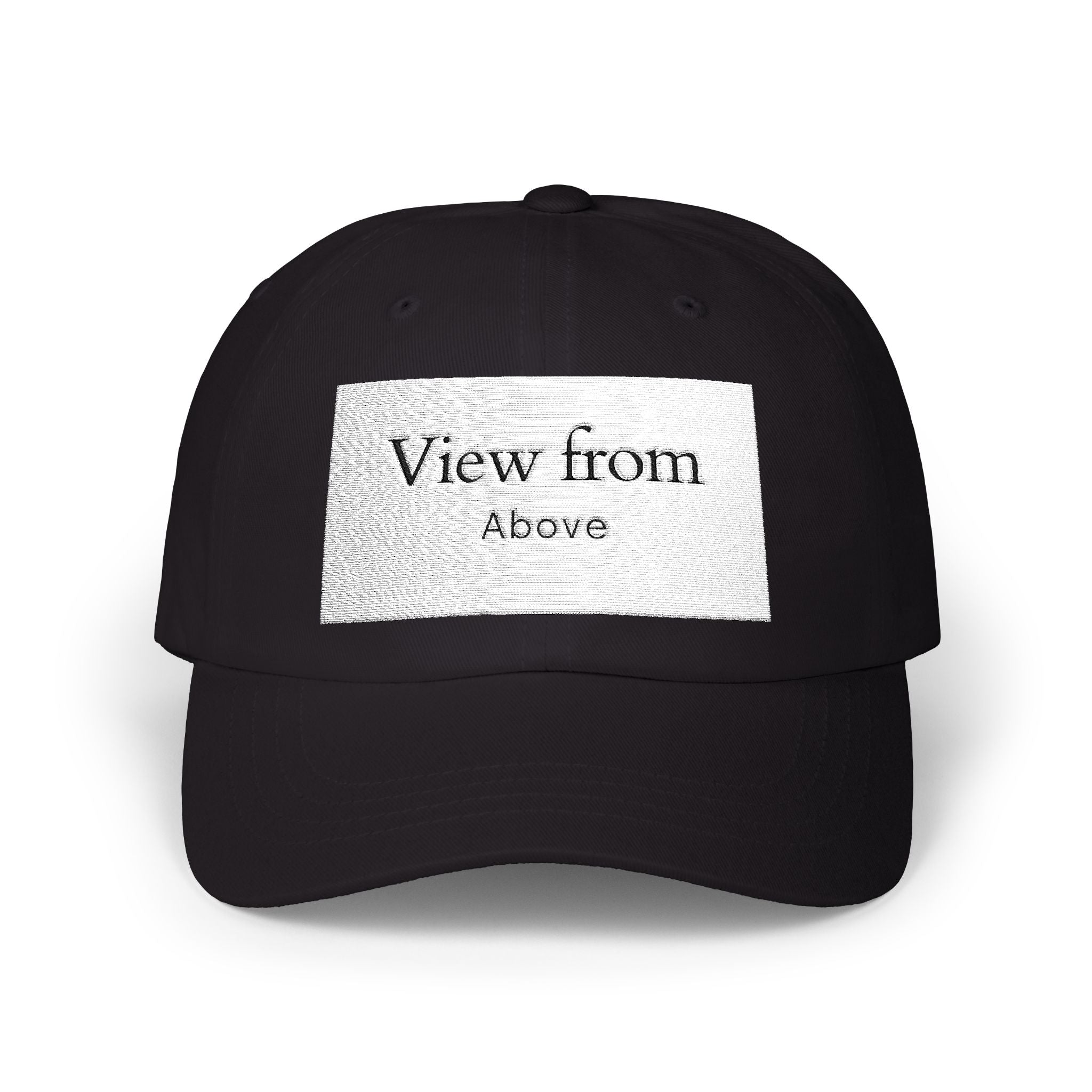 Dad Cap — "View From Above" Minimal Patch Baseball Hat