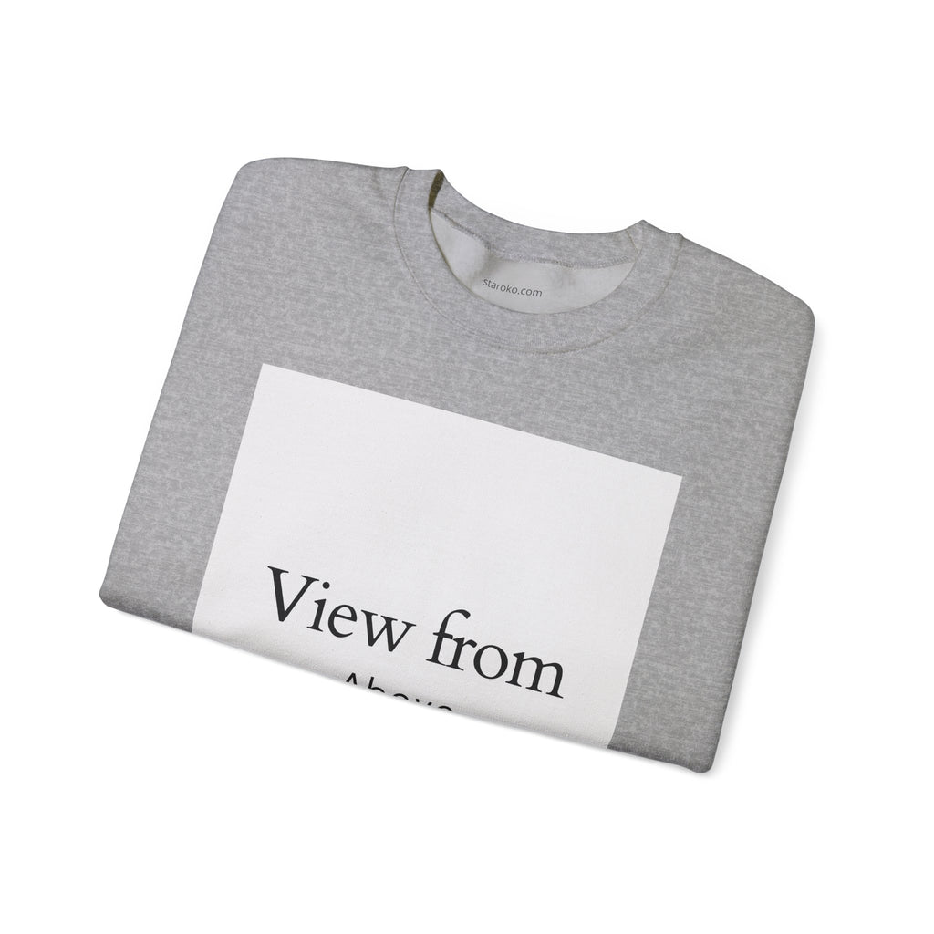 View From Above Crewneck Sweatshirt – Minimal Aesthetic Graphic Pullover
