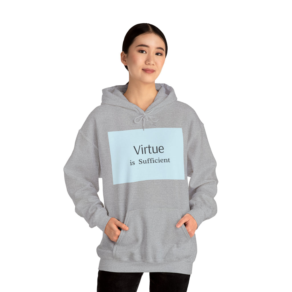 Virtue Is Sufficient Hoodie — Minimalist Inspirational Pullover