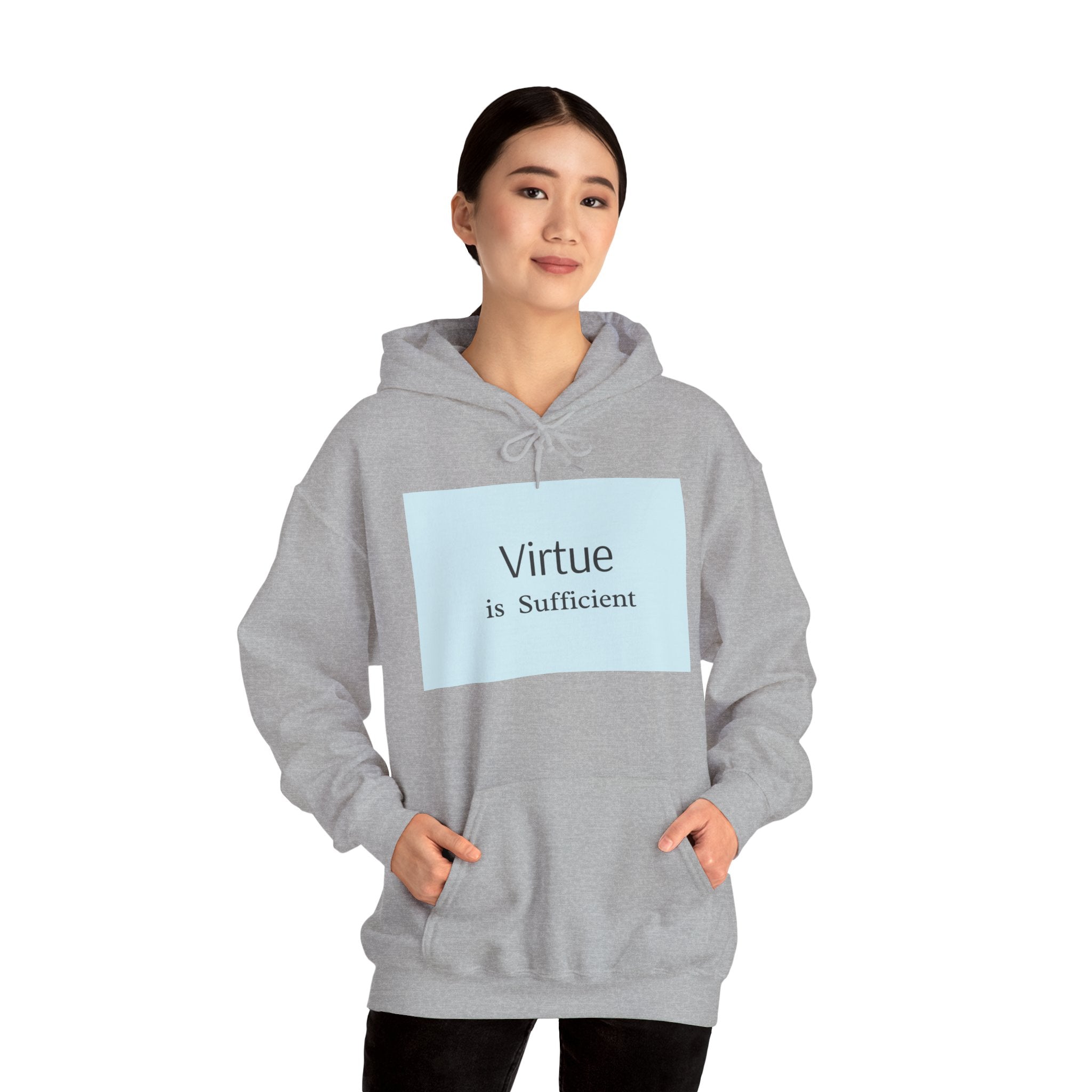 Virtue Is Sufficient Hoodie — Minimalist Inspirational Pullover