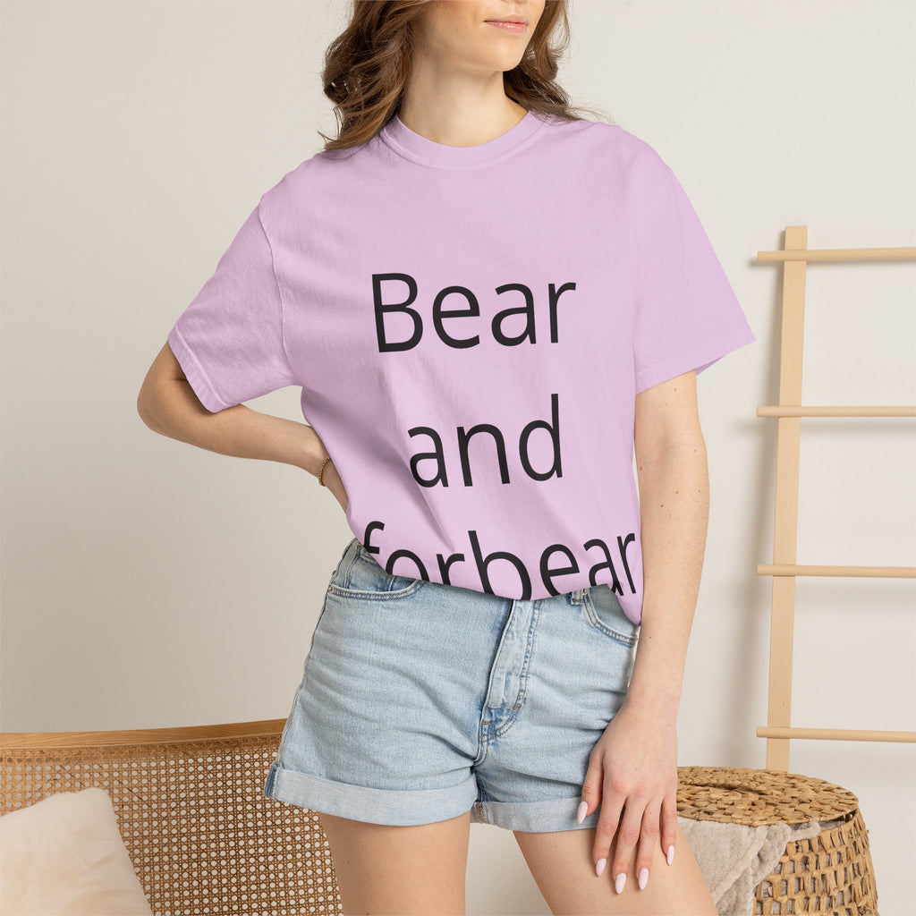 Bear and Forbear T-Shirt — Funny Wordplay Tee