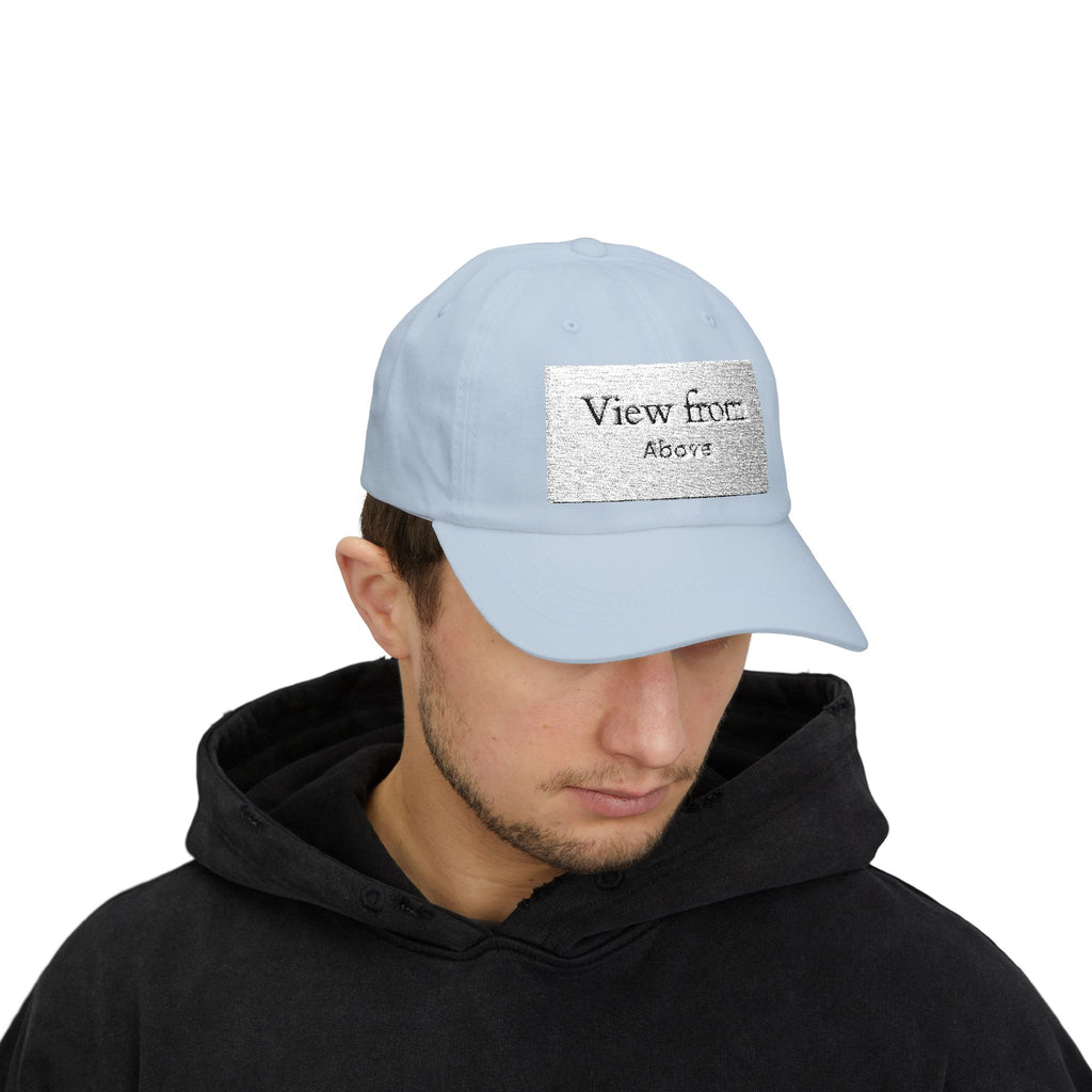Dad Cap — "View From Above" Minimal Patch Baseball Hat