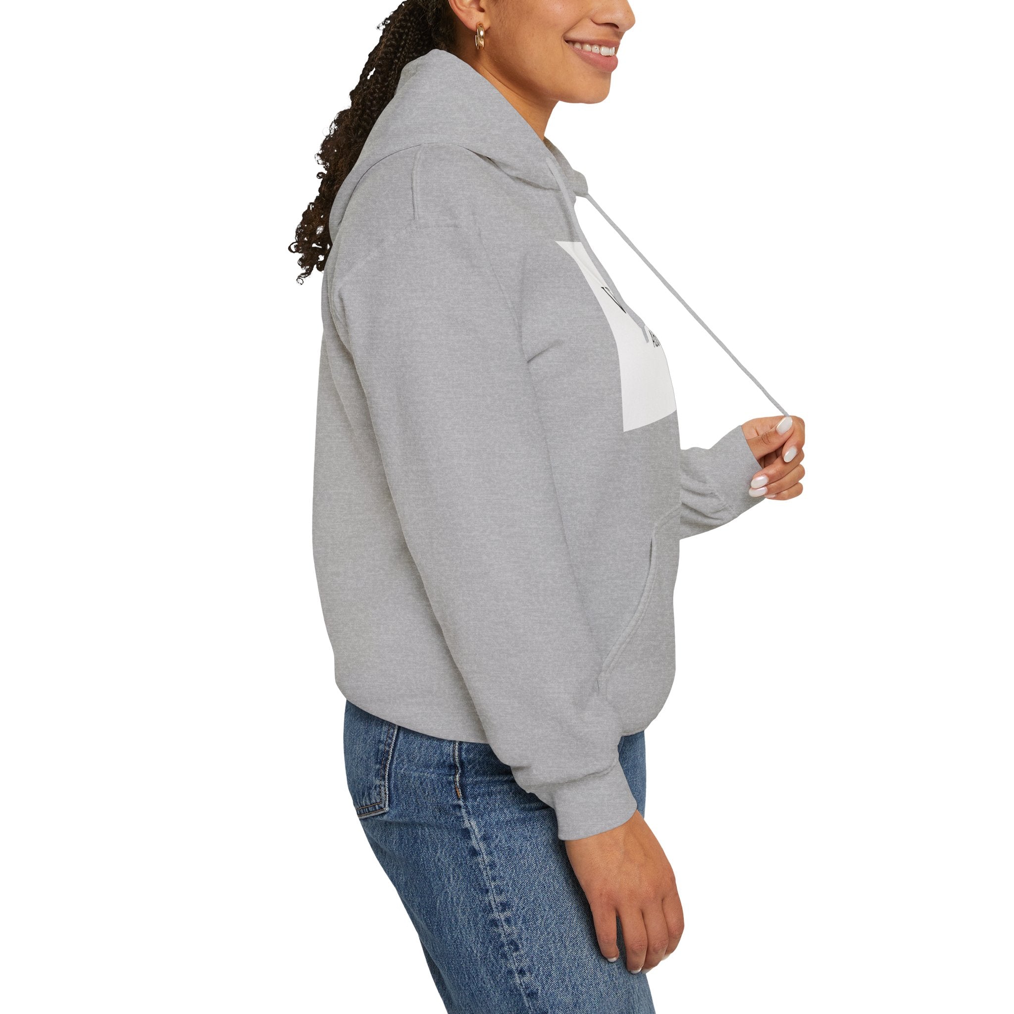 View From Above Hoodie - Minimal Text Graphic Pullover