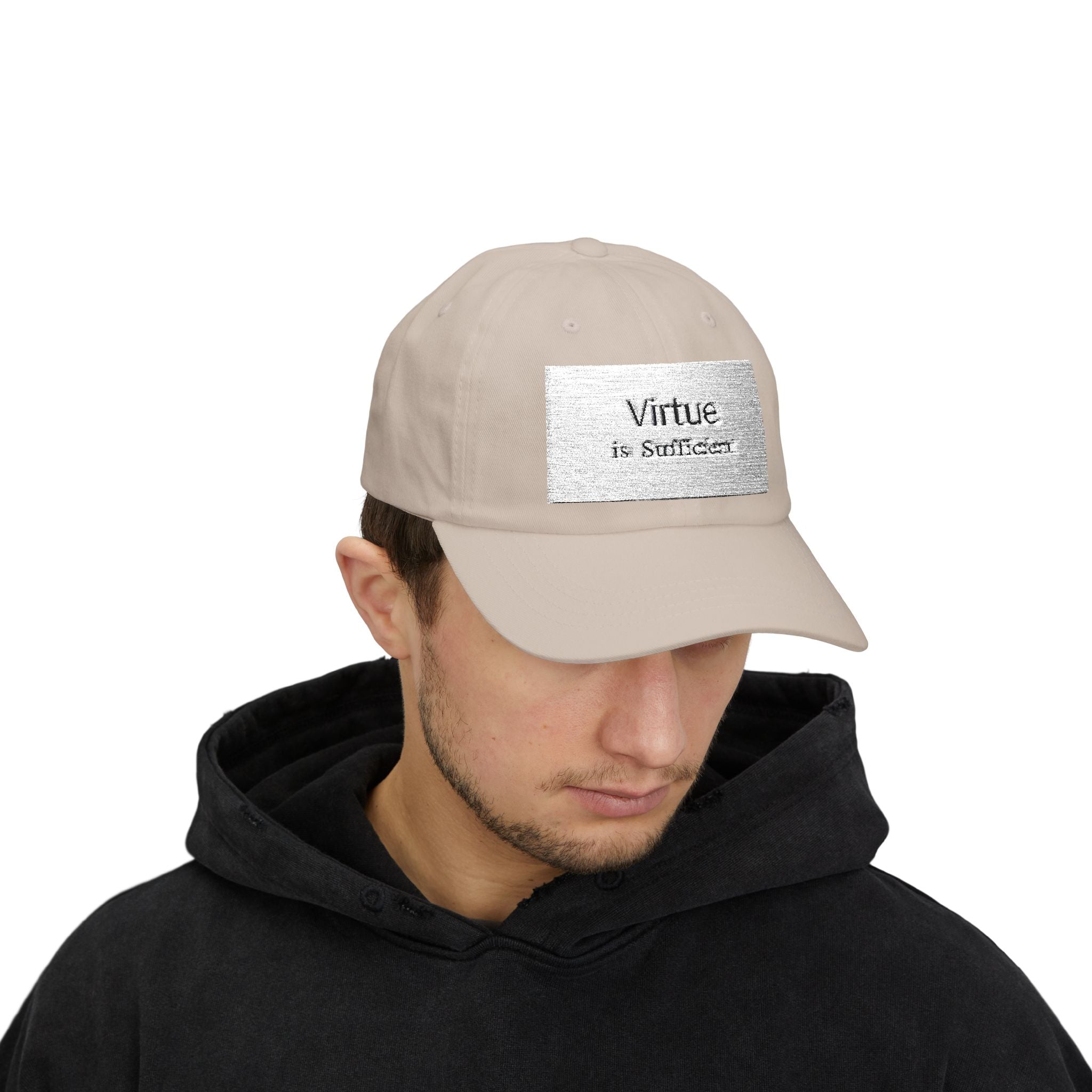 Dad Cap — "Virtue is Sufficient" Embroidered Classic Hat