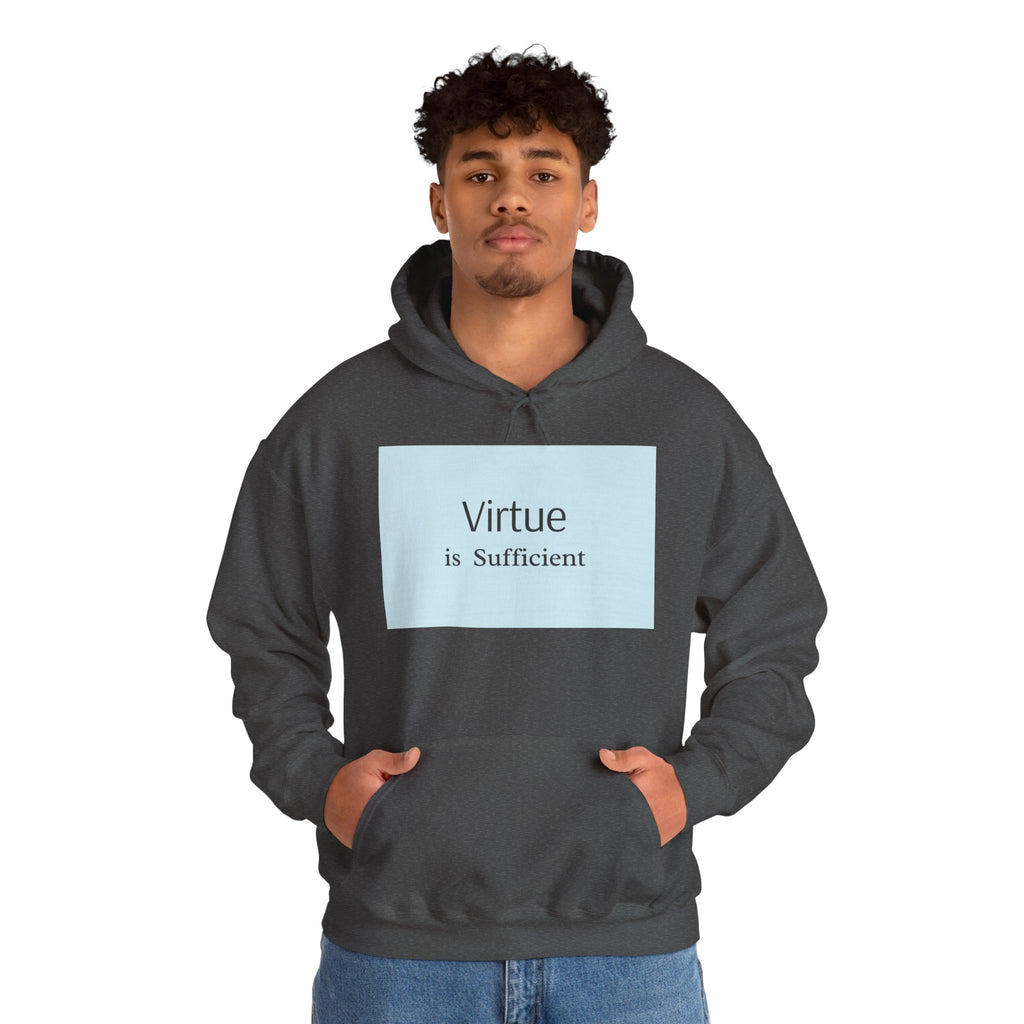 Virtue Is Sufficient Hoodie — Minimalist Inspirational Pullover