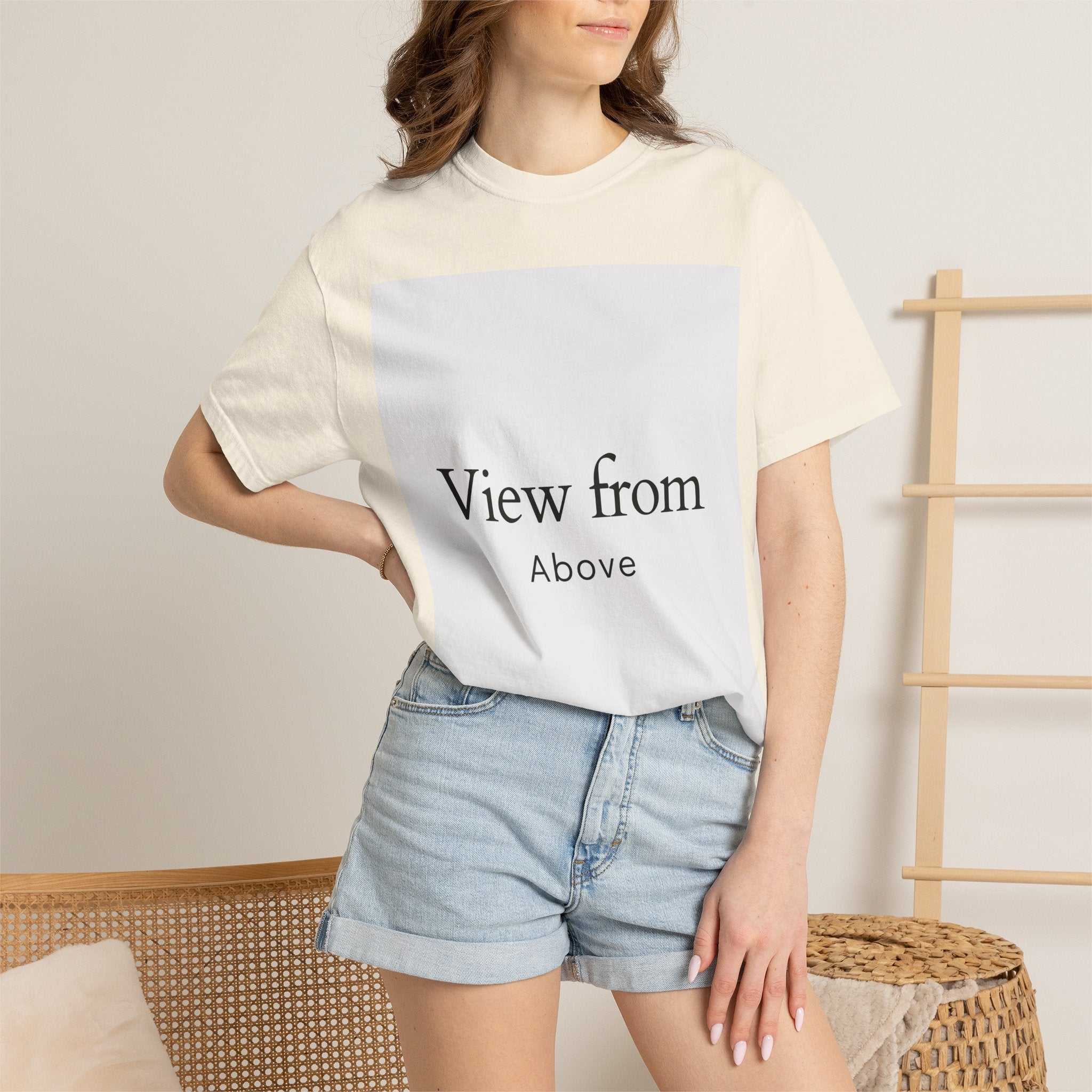 View From Above T-Shirt — Minimal Typography Graphic Tee