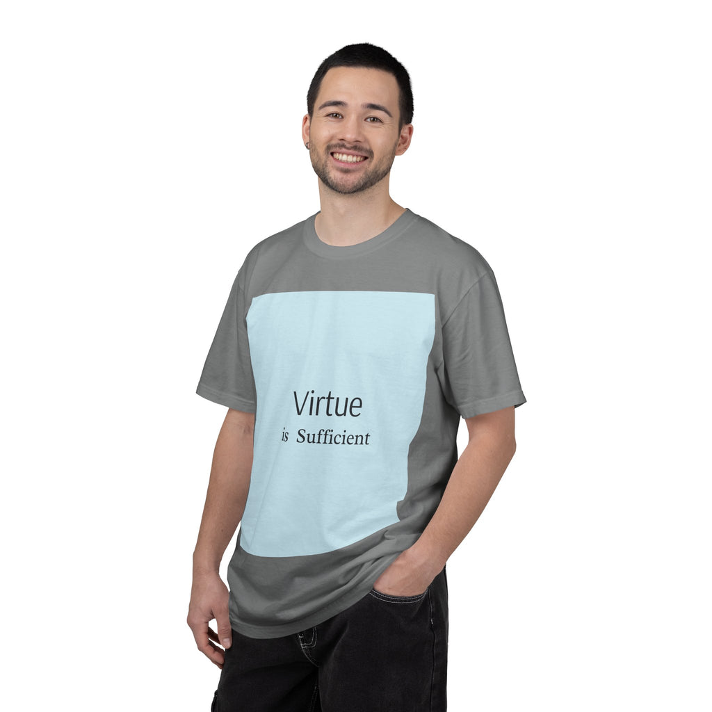 T-Shirt — "Virtue is Sufficient" Minimalist Inspirational Tee