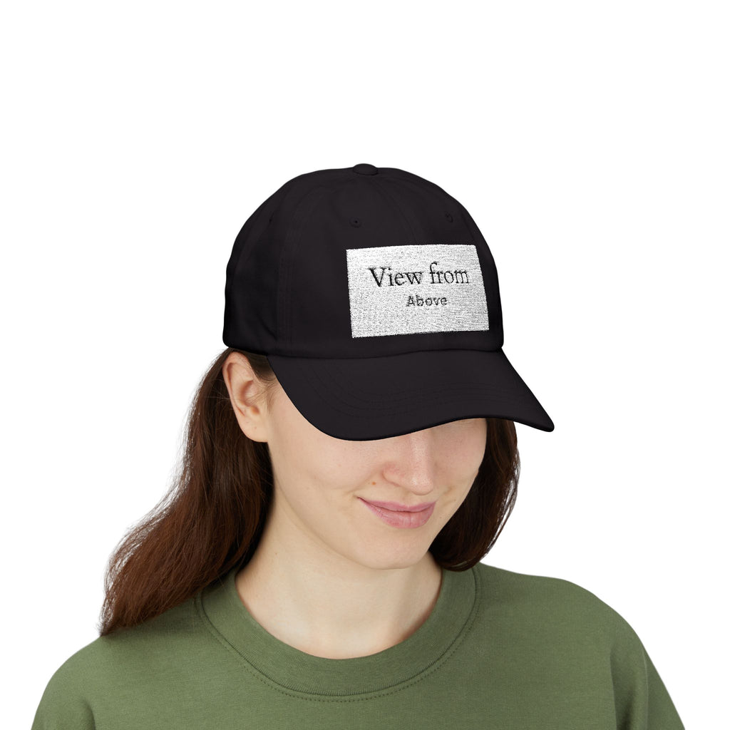 Dad Cap — "View From Above" Minimal Patch Baseball Hat