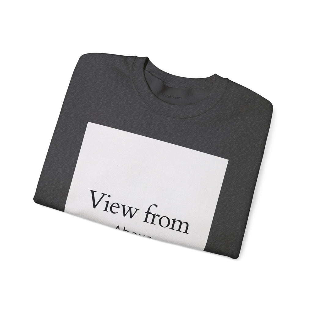 View From Above Crewneck Sweatshirt – Minimal Aesthetic Graphic Pullover