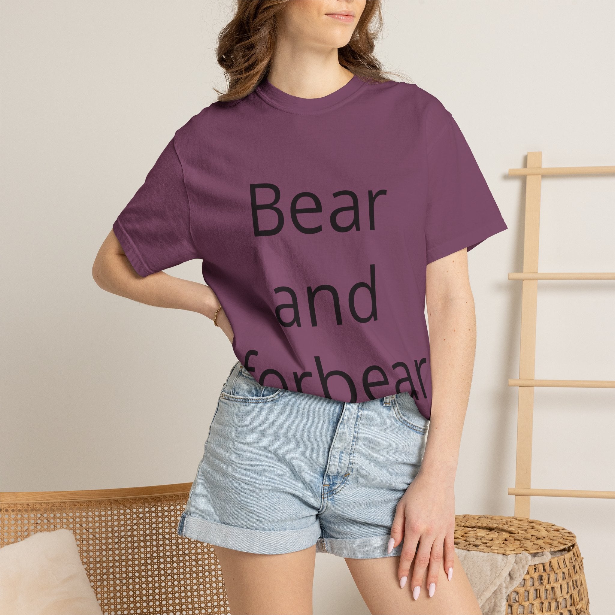 Bear and Forbear T-Shirt — Funny Wordplay Tee
