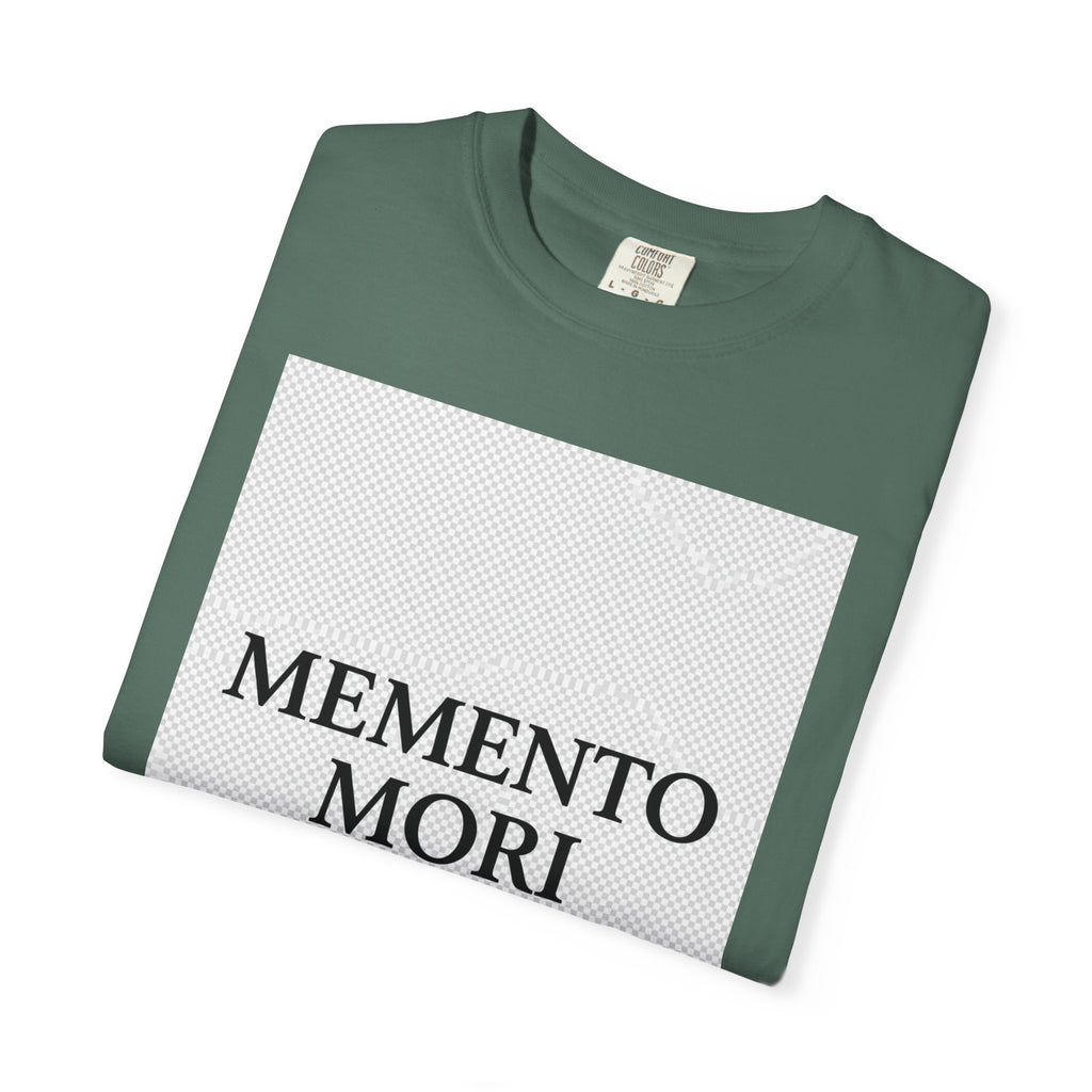 Memento Mori T-Shirt — Minimalist Hourglass Graphic Tee