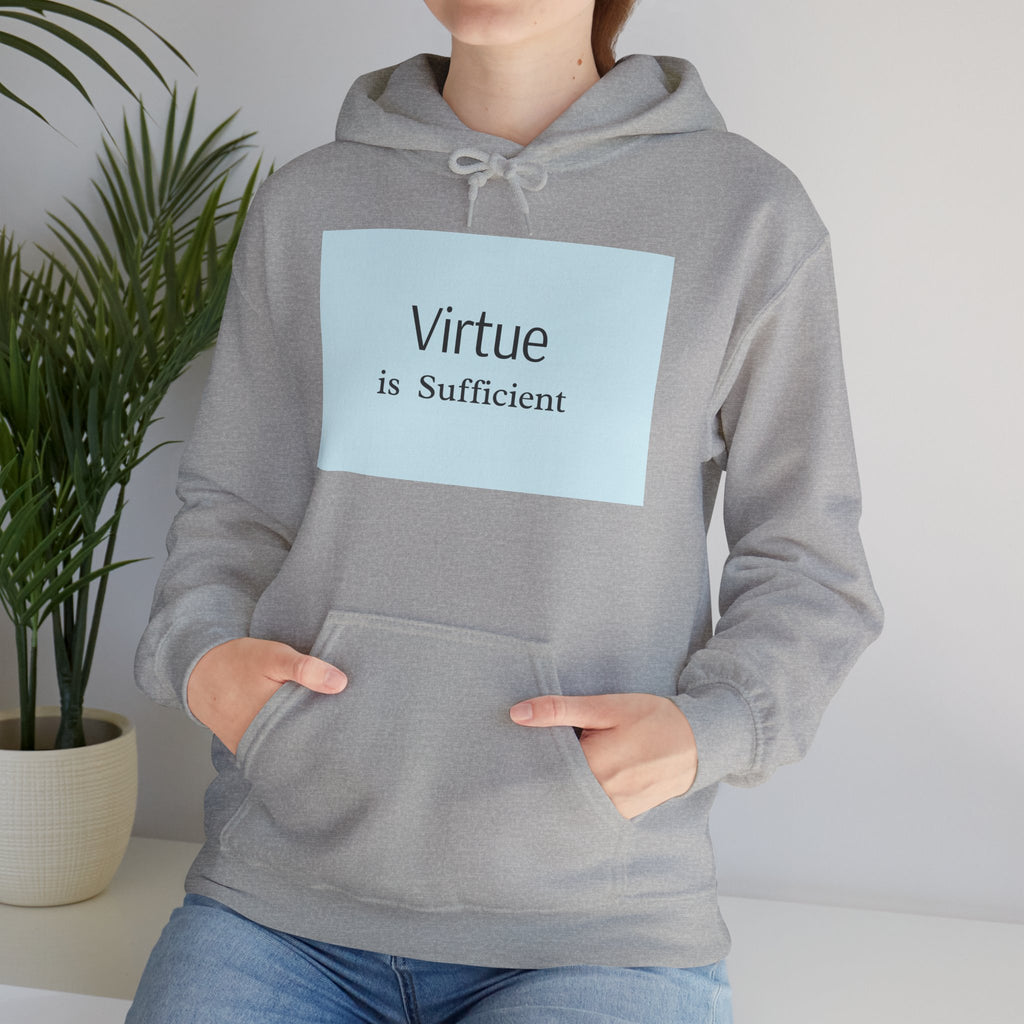 Virtue Is Sufficient Hoodie — Minimalist Inspirational Pullover