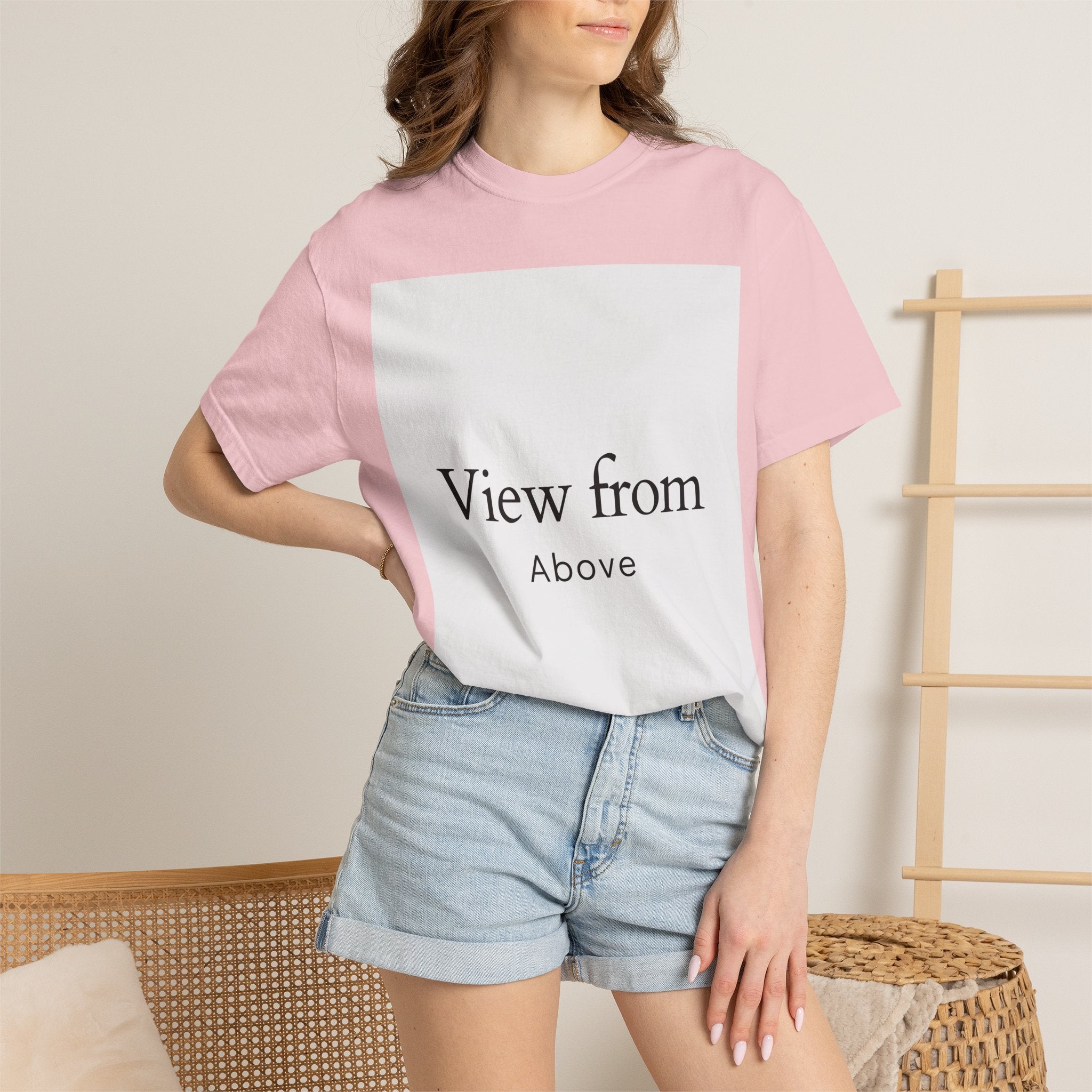 View From Above T-Shirt — Minimal Typography Graphic Tee