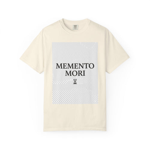Memento Mori T-Shirt — Minimalist Hourglass Graphic Tee