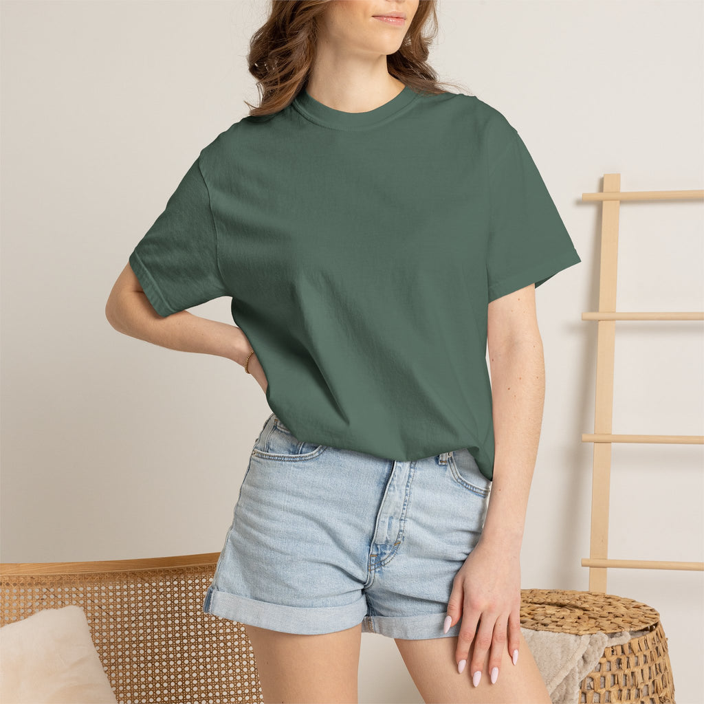Classic Blank Garment-Dyed T-Shirt — Minimal Crew Tee