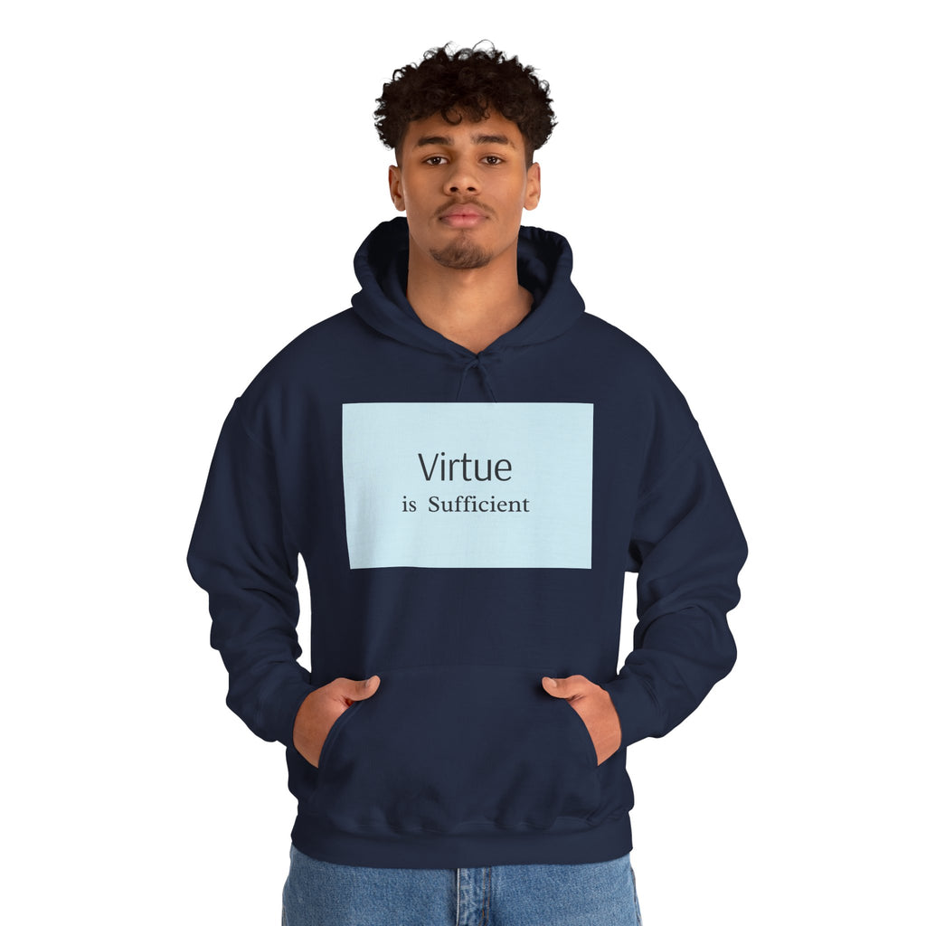 Virtue Is Sufficient Hoodie — Minimalist Inspirational Pullover