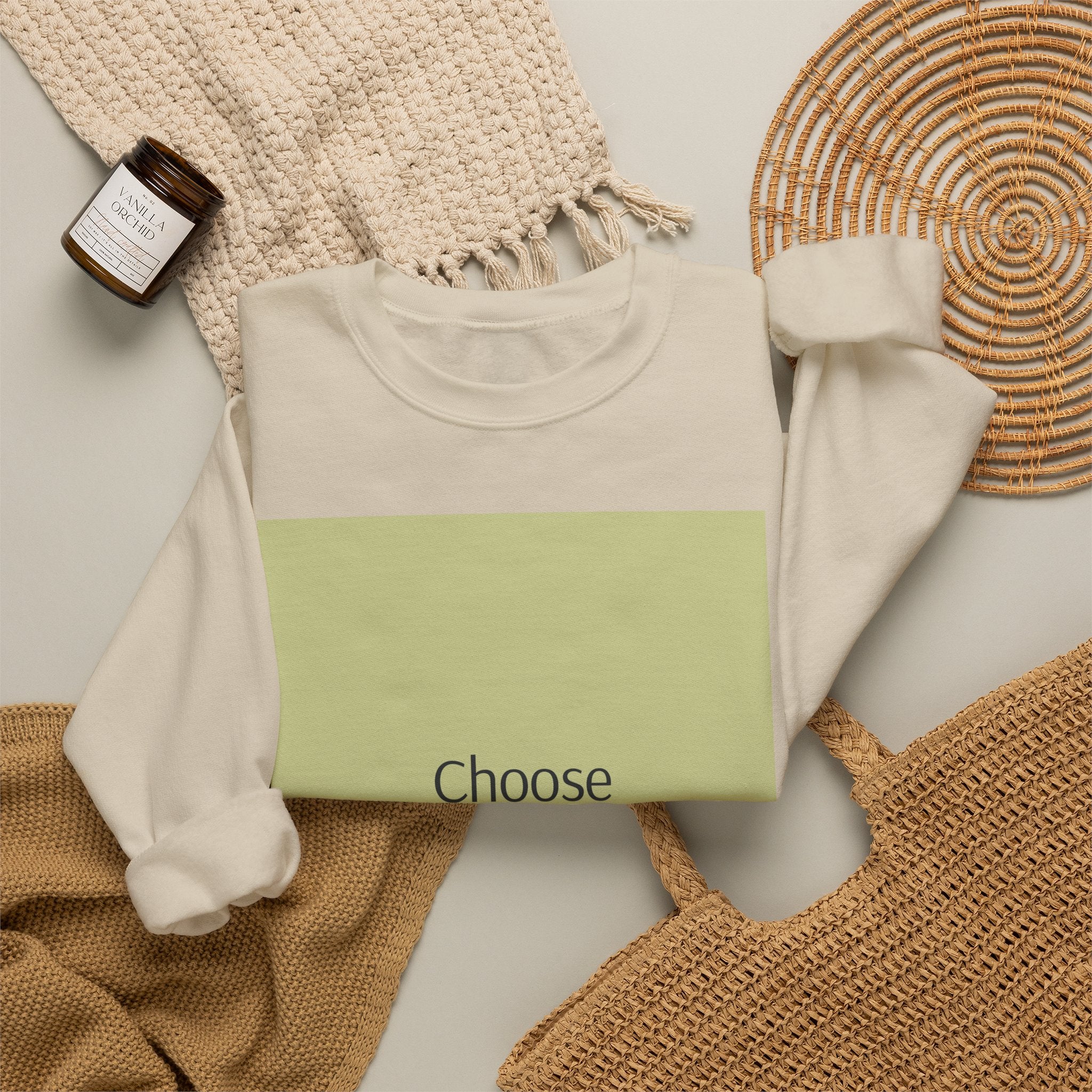 Crewneck Sweatshirt — 'Choose Your Response' Minimalist Motivational Pullover