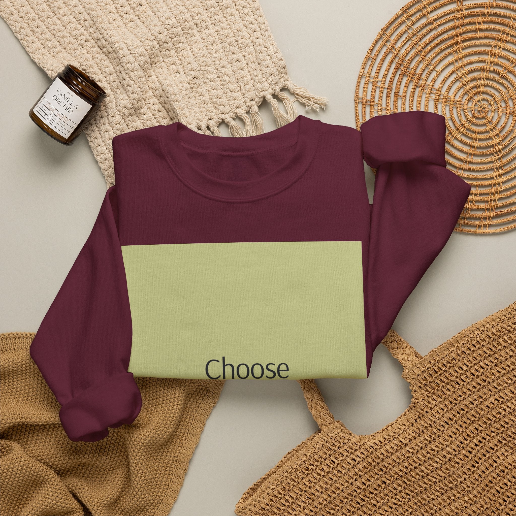 Crewneck Sweatshirt — 'Choose Your Response' Minimalist Motivational Pullover