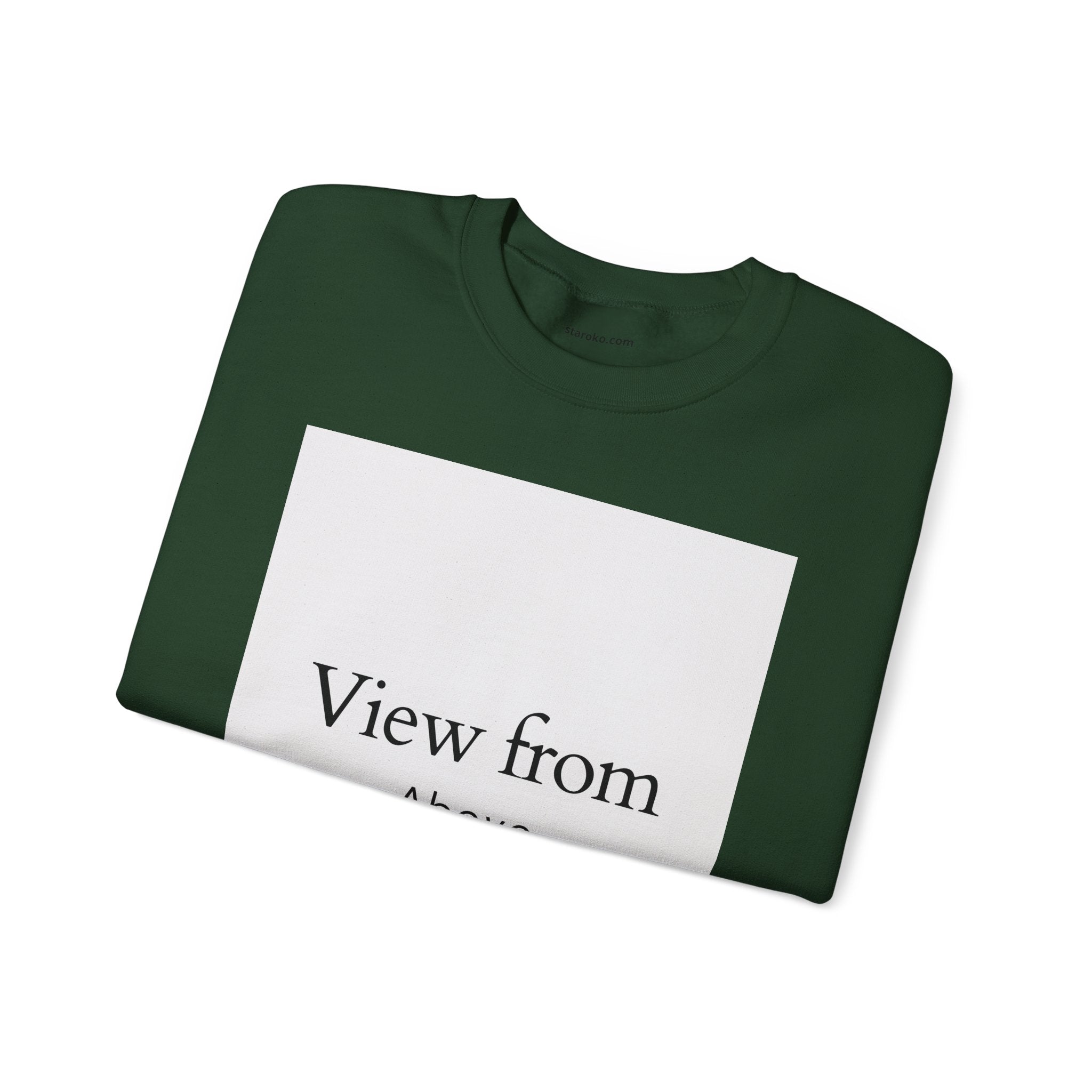 View From Above Crewneck Sweatshirt – Minimal Aesthetic Graphic Pullover